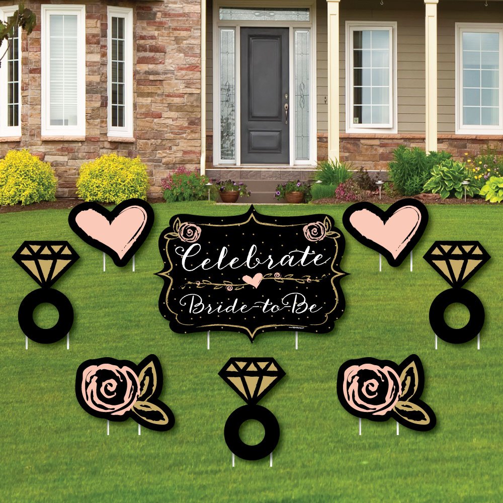 Best Day Ever - Yard Sign & Outdoor Lawn Decorations - Bridal Shower Yard Signs - Set of 8