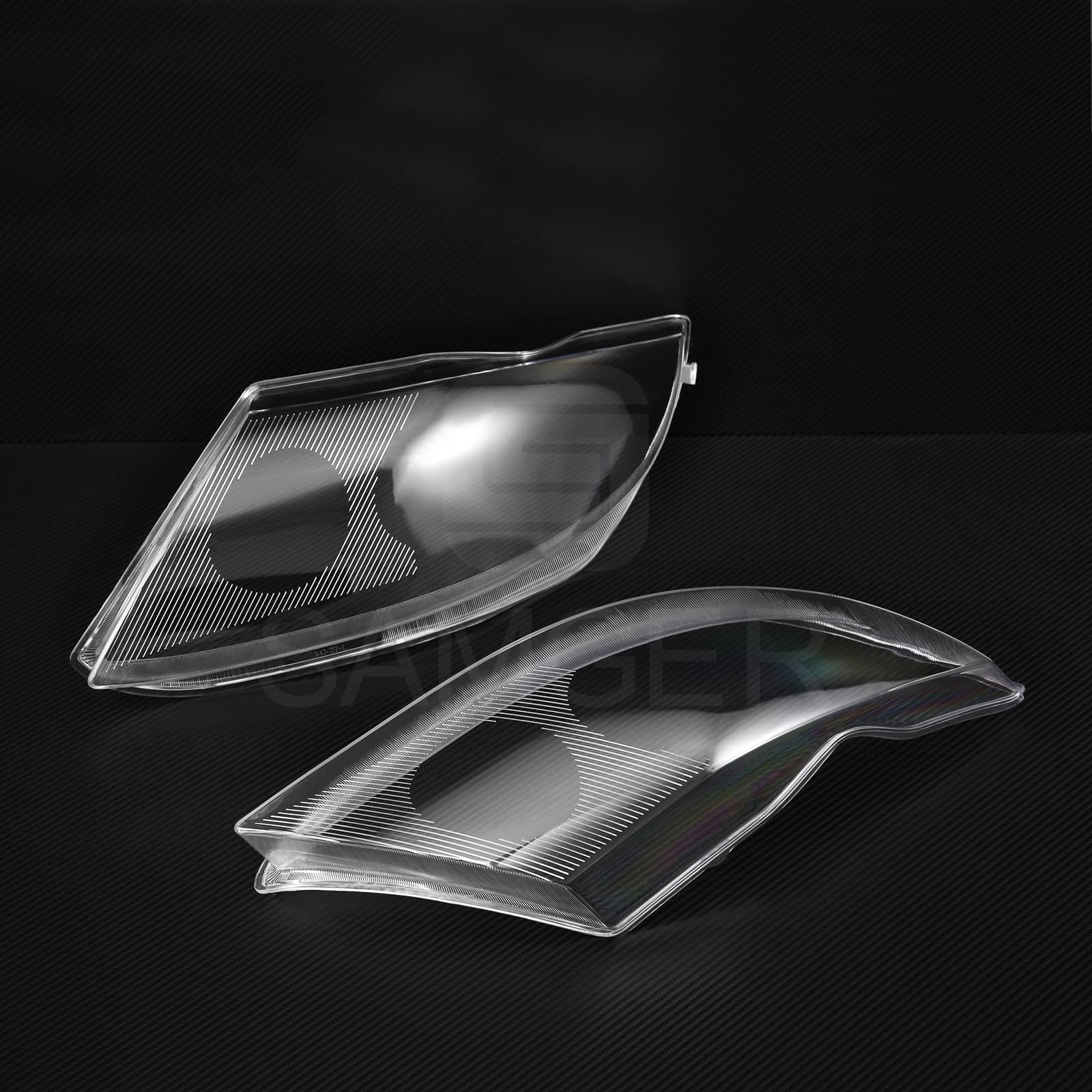 Samger 2Pcs Left Right Side Headlight Headlamp Lense Clear Lens Cover Replacement for BMW Z4 E85 2003-2008