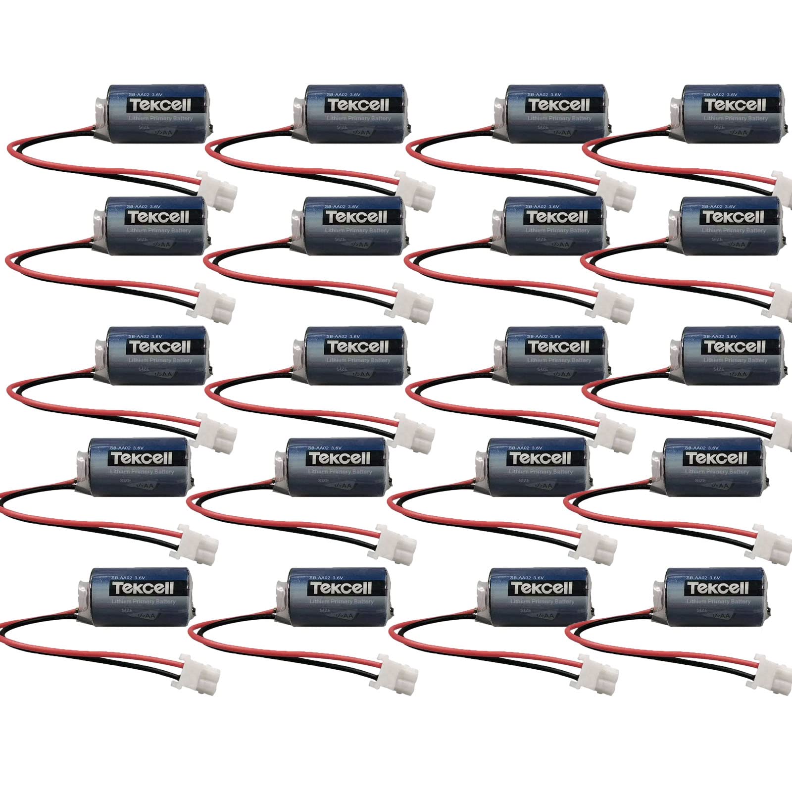 HZH (20 Pack) SB-AA02 Battery for Tekcell SB-AA02 1/2AA 3.6V Lithium Battery Instead of LS14250 PLC Battery