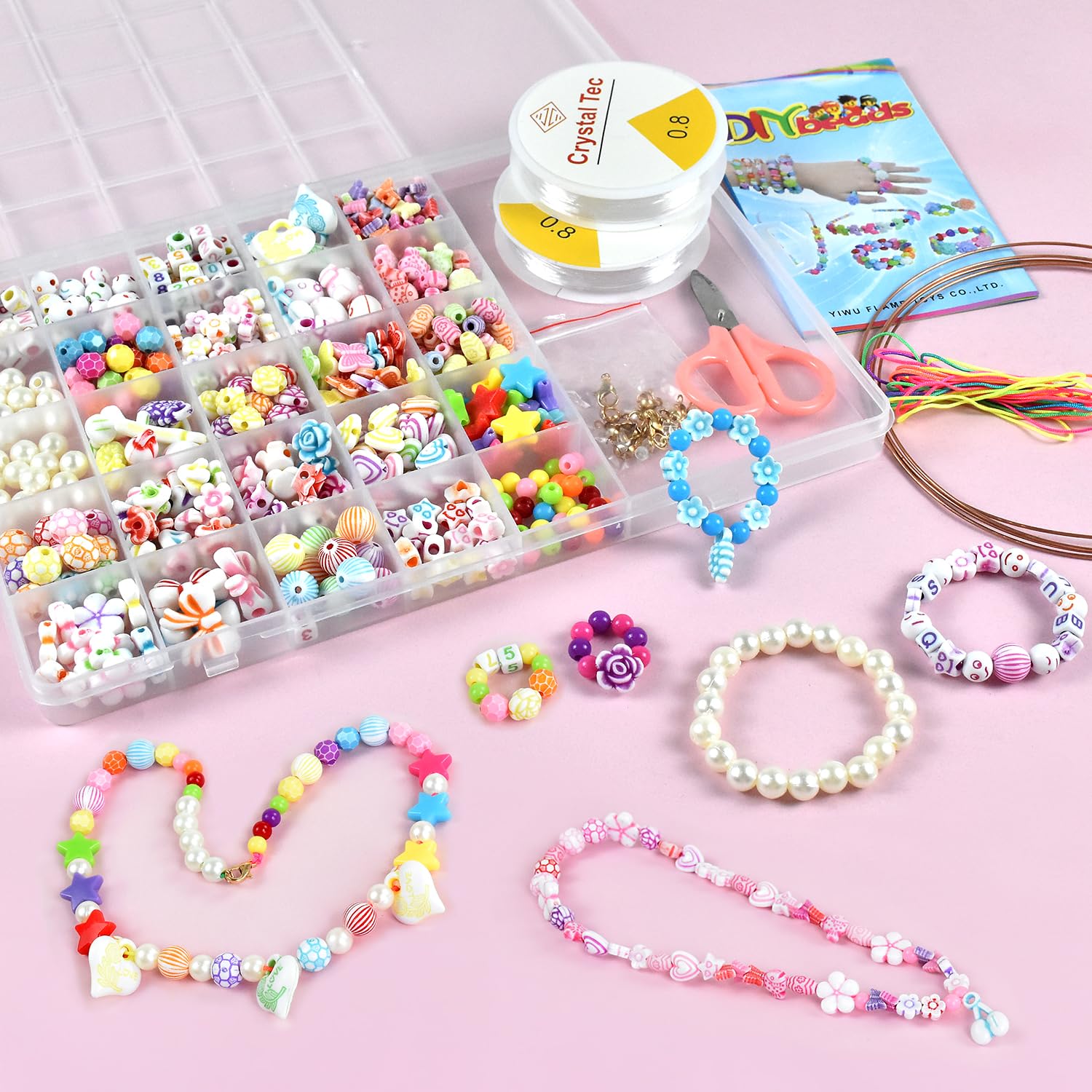 Tuko Bracelet Making Kits for Girls, Craft Kits for Kids, Beads for Jewelry Making Kids, Friendship Bracelet Making Kit, A Birthday Gift for Girls Aged 4.5.6.7.8.9