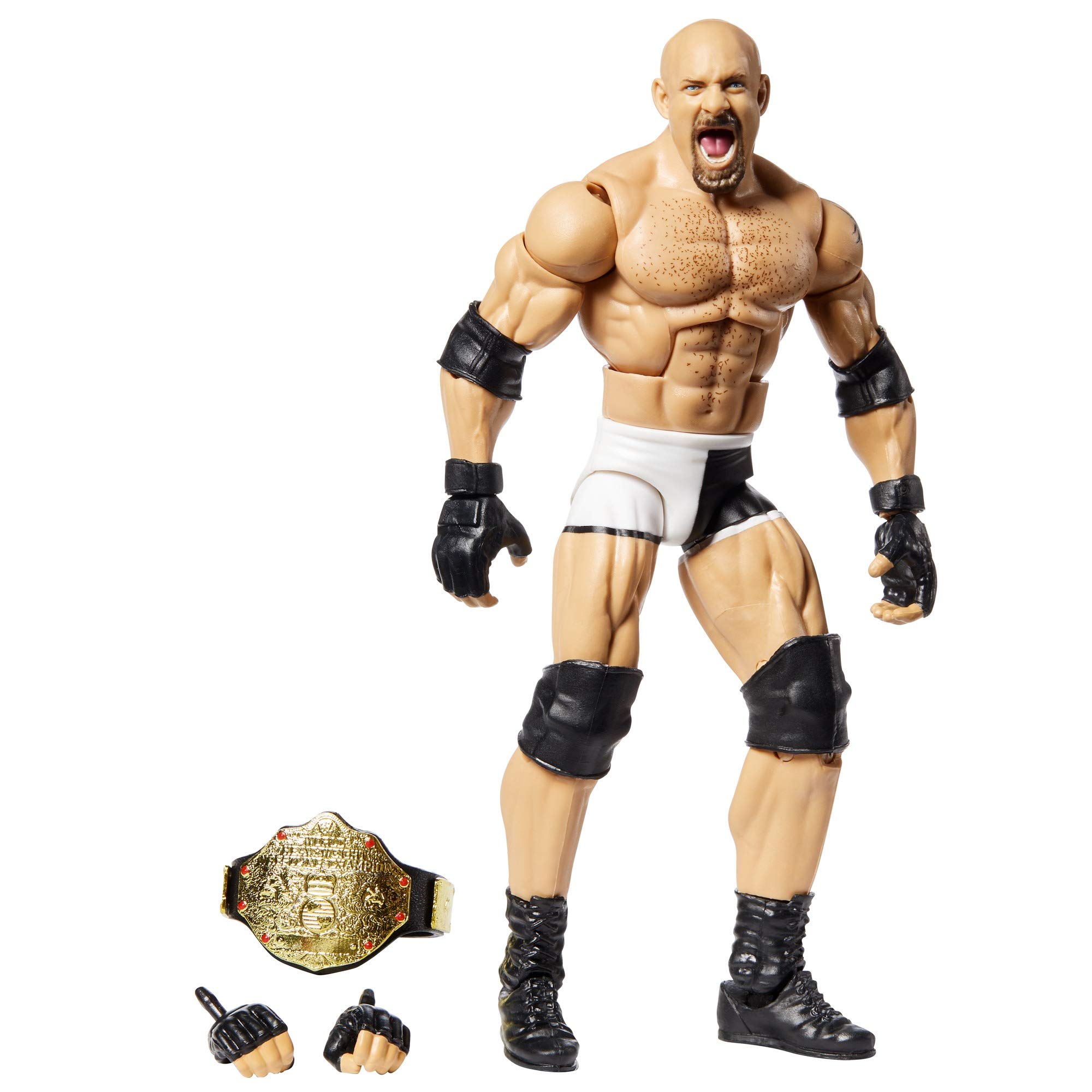 WWE Goldberg Elite Series #74 Deluxe Action Figure with Realistic Facial Detailing, Iconic Ring Gear & Accessories