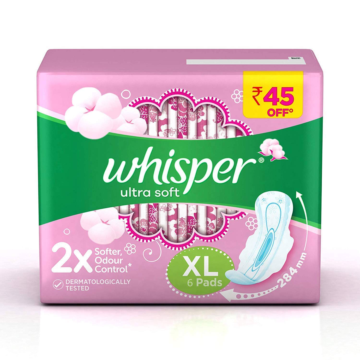 WHISPERUltra Soft XL - 6 Pads (284 mm)