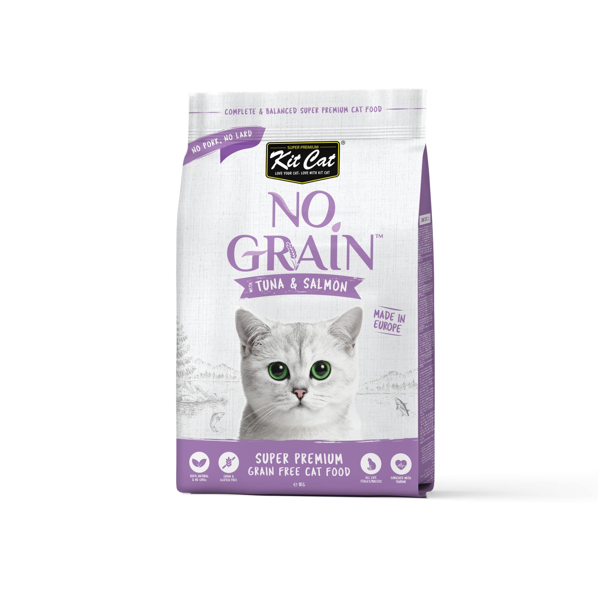 Kit CatNo Grain Super Premium Food with Tuna & Salmon 1kg