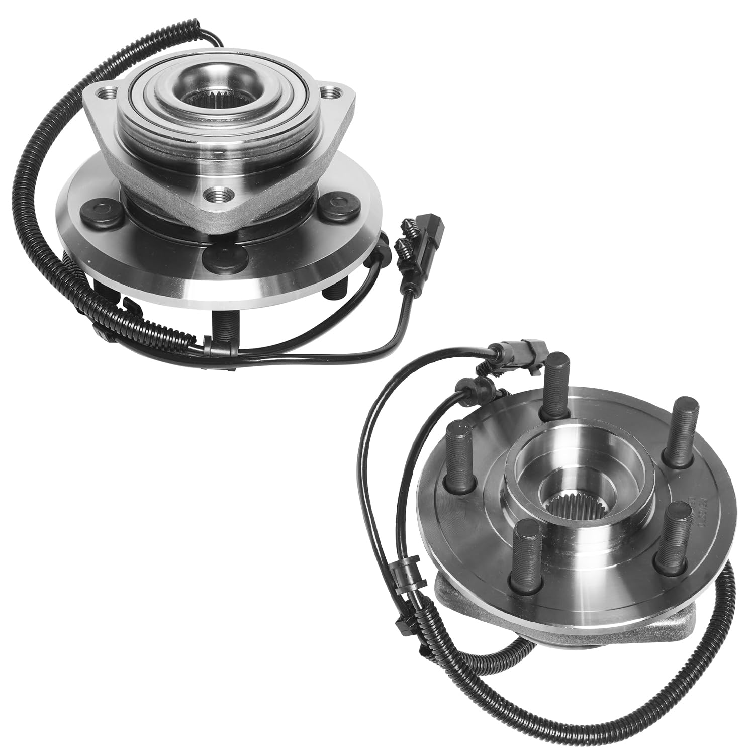 Detroit Axle - 2 Front Wheel Bearing Hubs for 08-12 Jeep Liberty 07-11 Dodge Nitro, Bearing Hubs 2008 2009 2010 2011 Replacement Wheel Bearing and Hubs Assembly Set