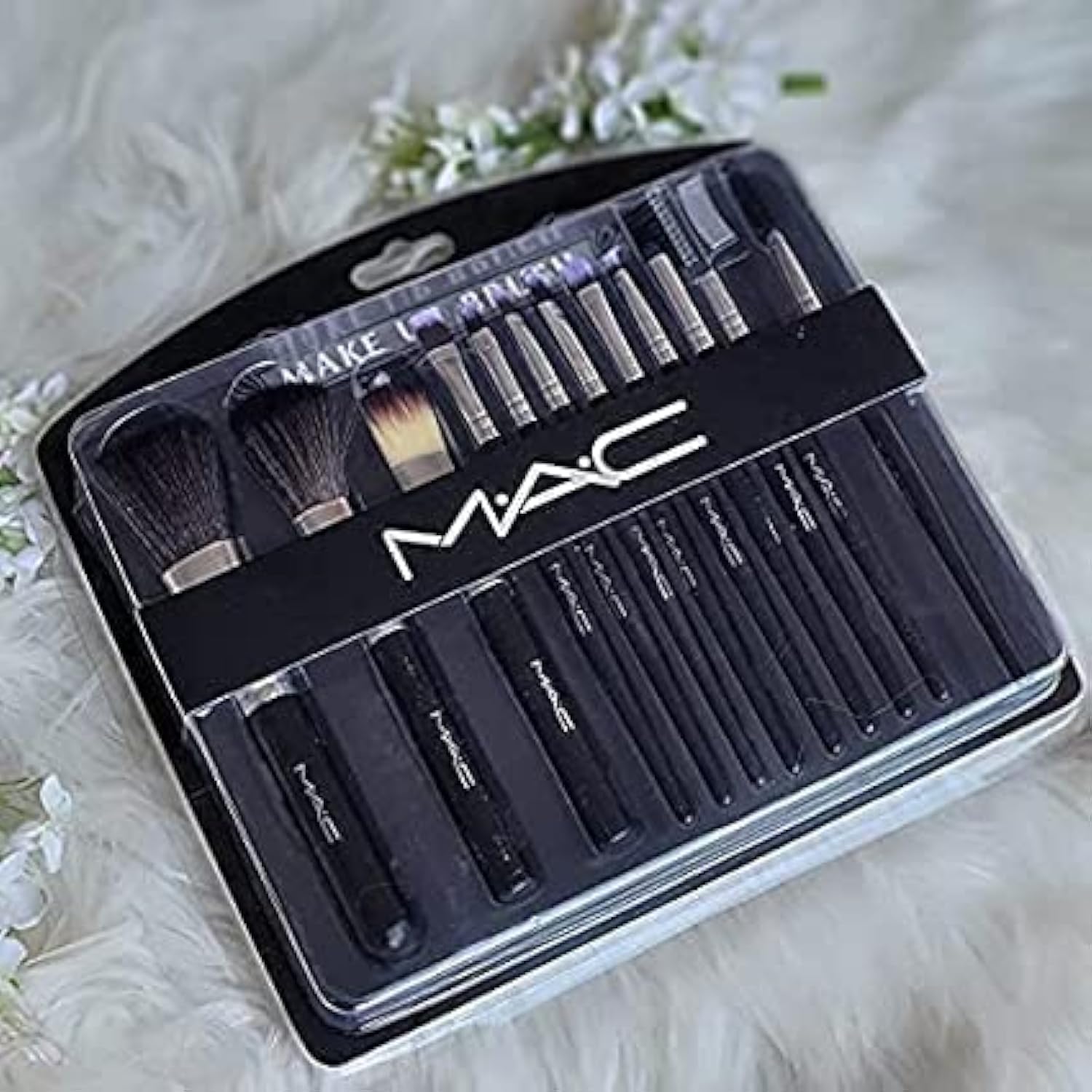 SOLDTRUEM.A.C Premium Makeup Brush Set Of 12 Pieces For Professional Party Makeup Foundation Eyeshadow Ebbrow mascara Brushes Face Powder Brush (Multicolor)