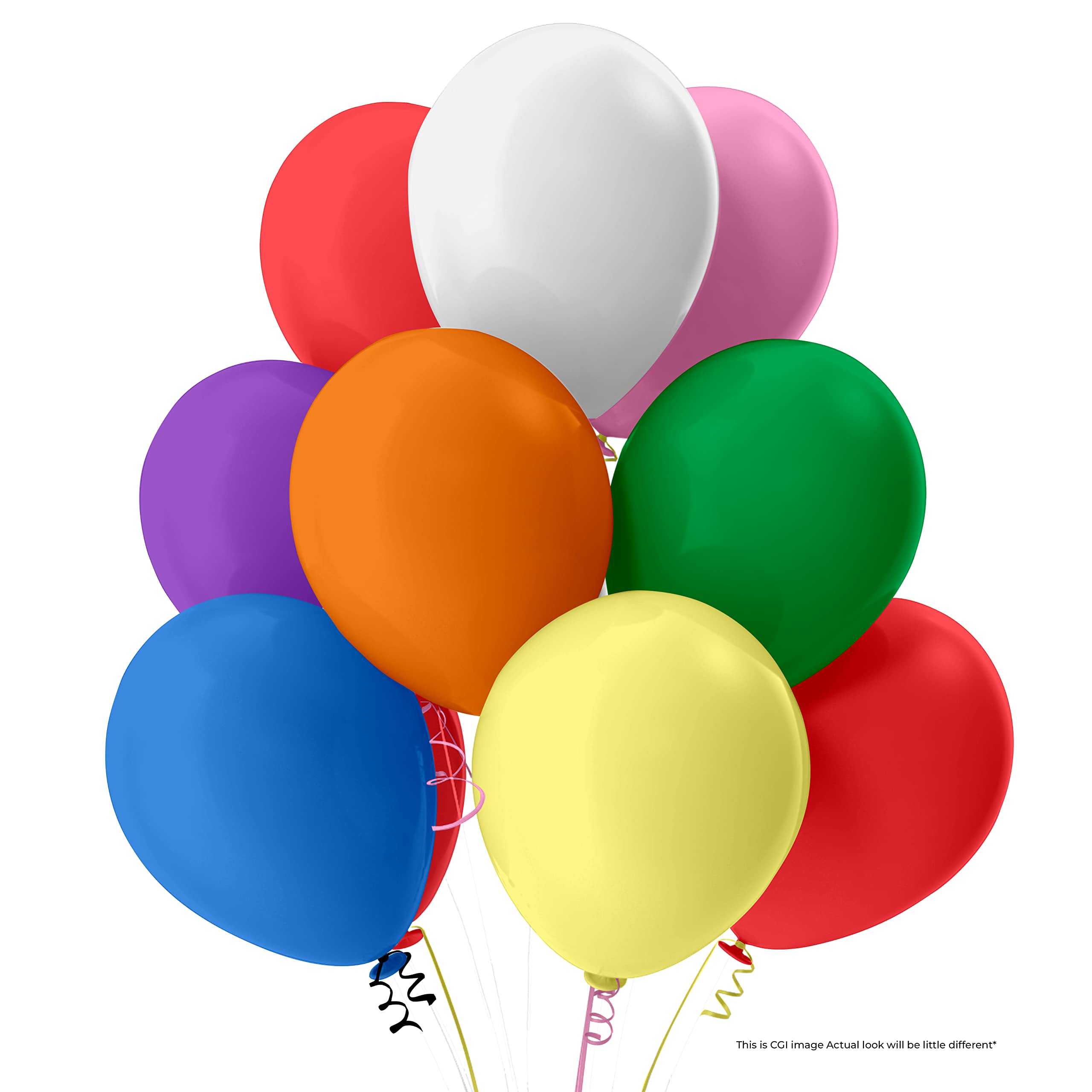 The Magic Balloon Store- 8" Latex Balloons (Pack of 50) - Multi-Color material Rubber