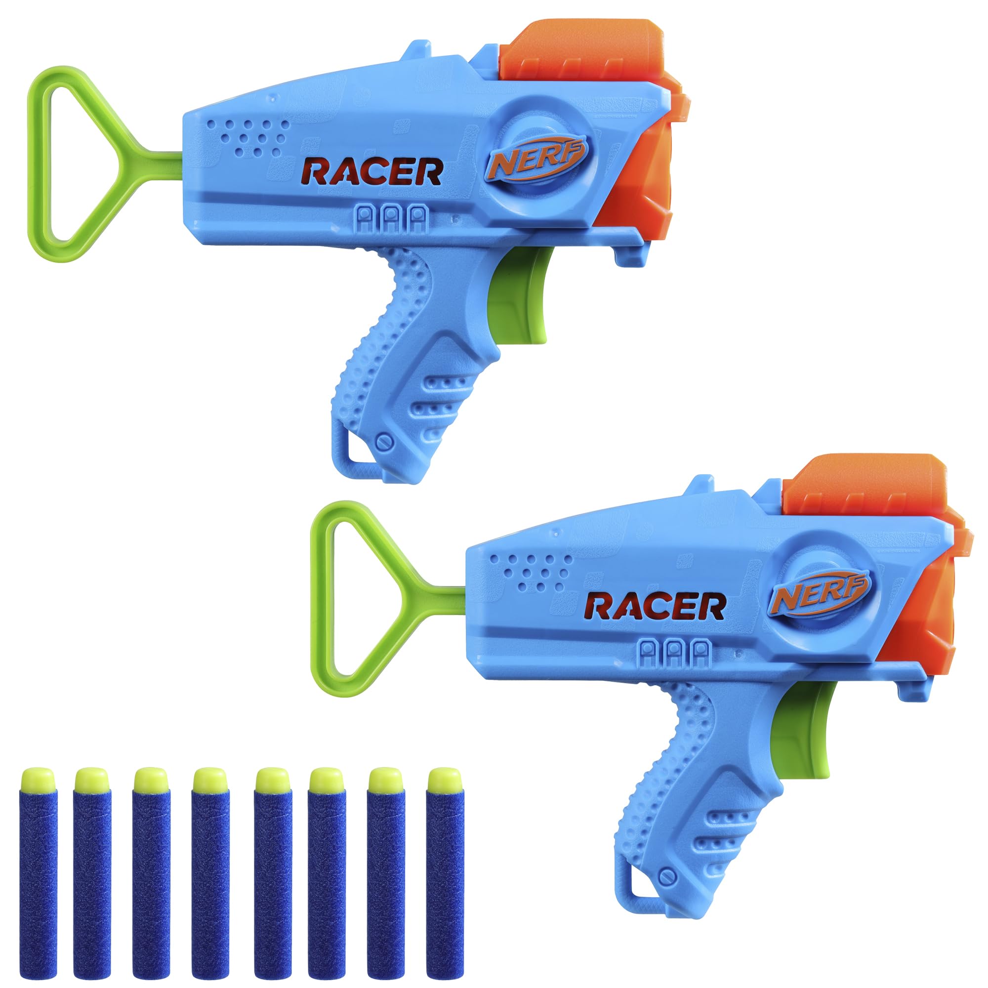 Nerf Elite Racer Easy-Play Dart Blaster 2 Pack, 8 Nerf Elite Darts, Nerf Blaster Outdoor Toys, Ages 6+ (Amazon Exclusive)