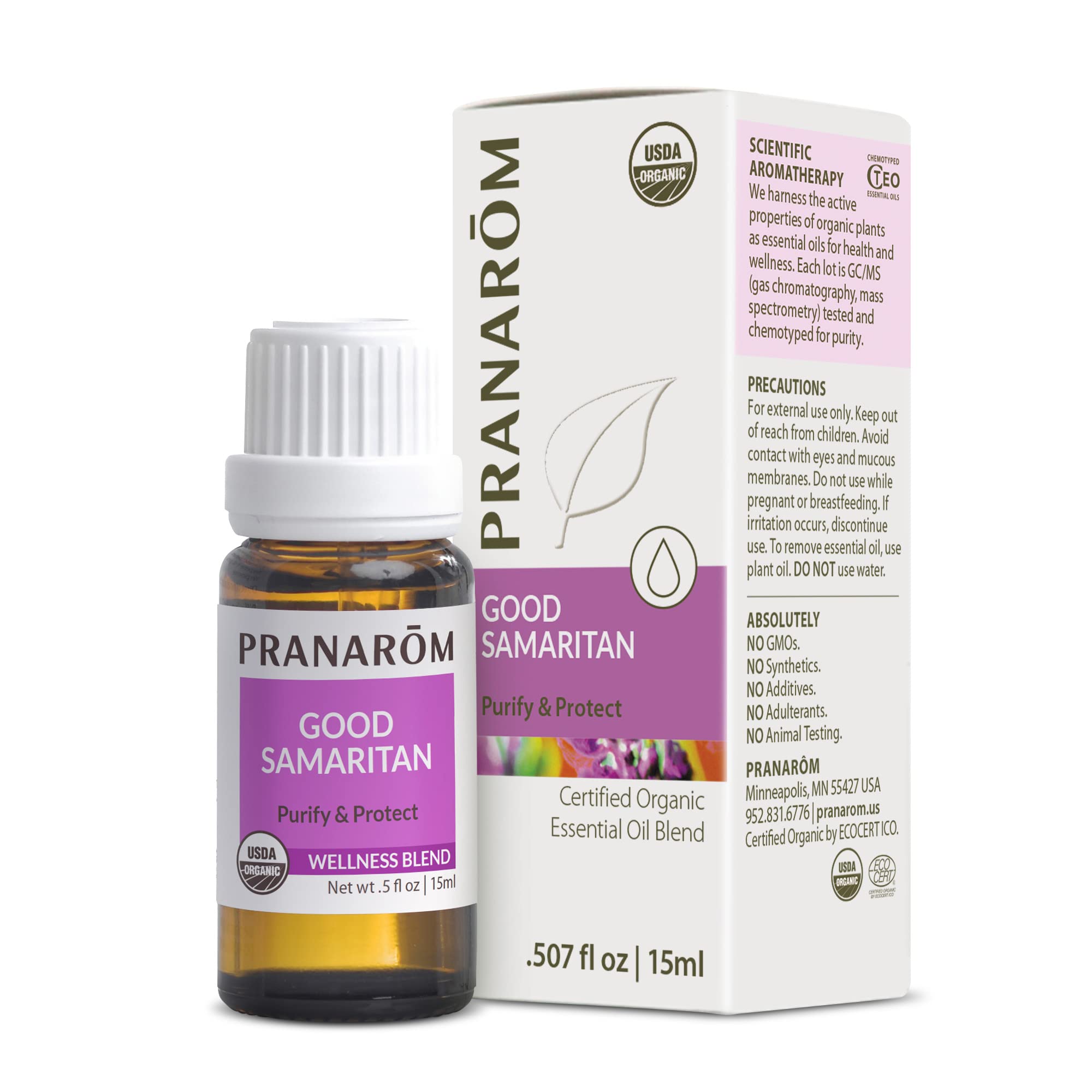 Pranarom - Good Samaritan Essential Oil Blend (15ml) -100% Pure Essential Oil for Diffusing and Cleaning | Lemon, Rosemary, Eucalyptus, Cinnamon