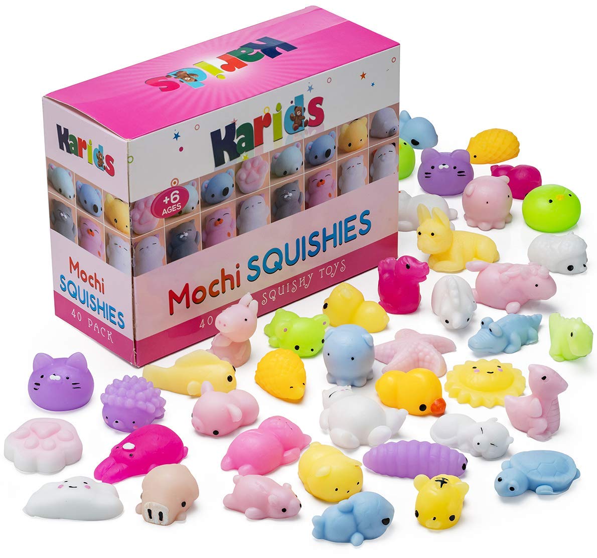 40 Pack Mochi Squishies Party Favors for Kids