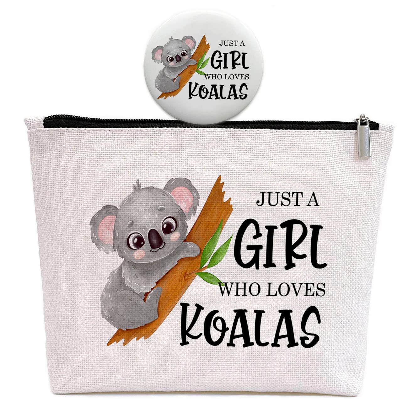 GevGuxLuo Koala Gifts for Koala Lovers, Koala Makeup Bag for Women with Mirror, Koala Birthday Gifts for Daughter Sister Bestie, Cute Koala Themed Gifts Animal Lovers Gift for Women, Who Loves Koalas