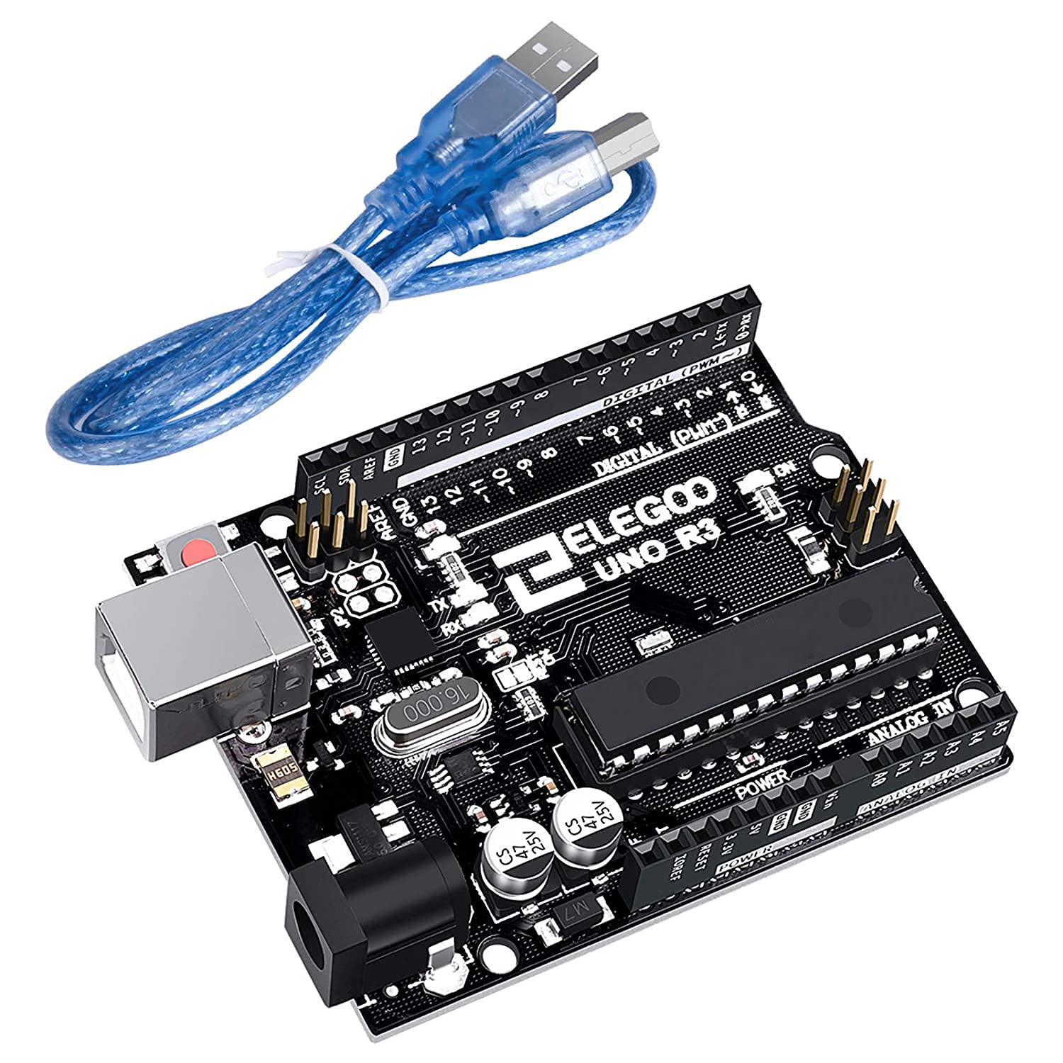 ELEGOO UNO R3 Board for Arduino with USB Cable(Arduino-Compatible) More Faster In Transfer Rates And Better At Storage And Operation