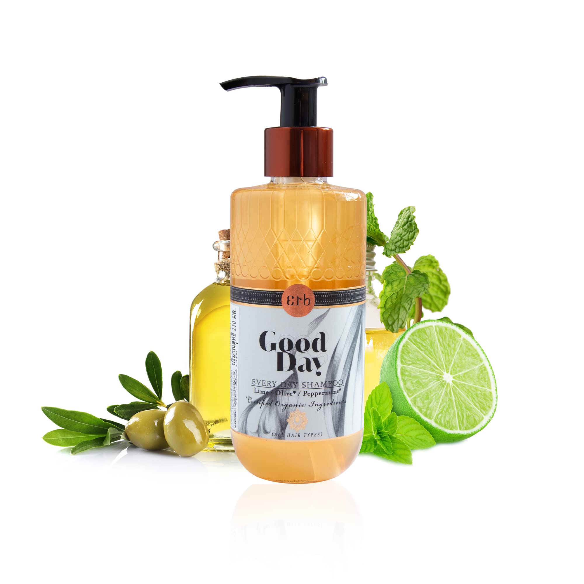 Erb Good Day Everyday Shampoo (230 ml) Made from Lime, Olive & Mint