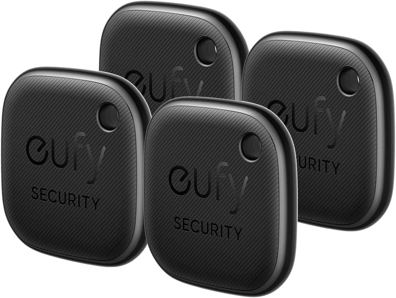 eufy Security SmartTrack Link Bluetooth Item Finder and Key Finder, Works with Apple Find My (iOS only), Find your Remote, Luggage, Phone, and More, Water Resistant (Android Not Supported),4 pack