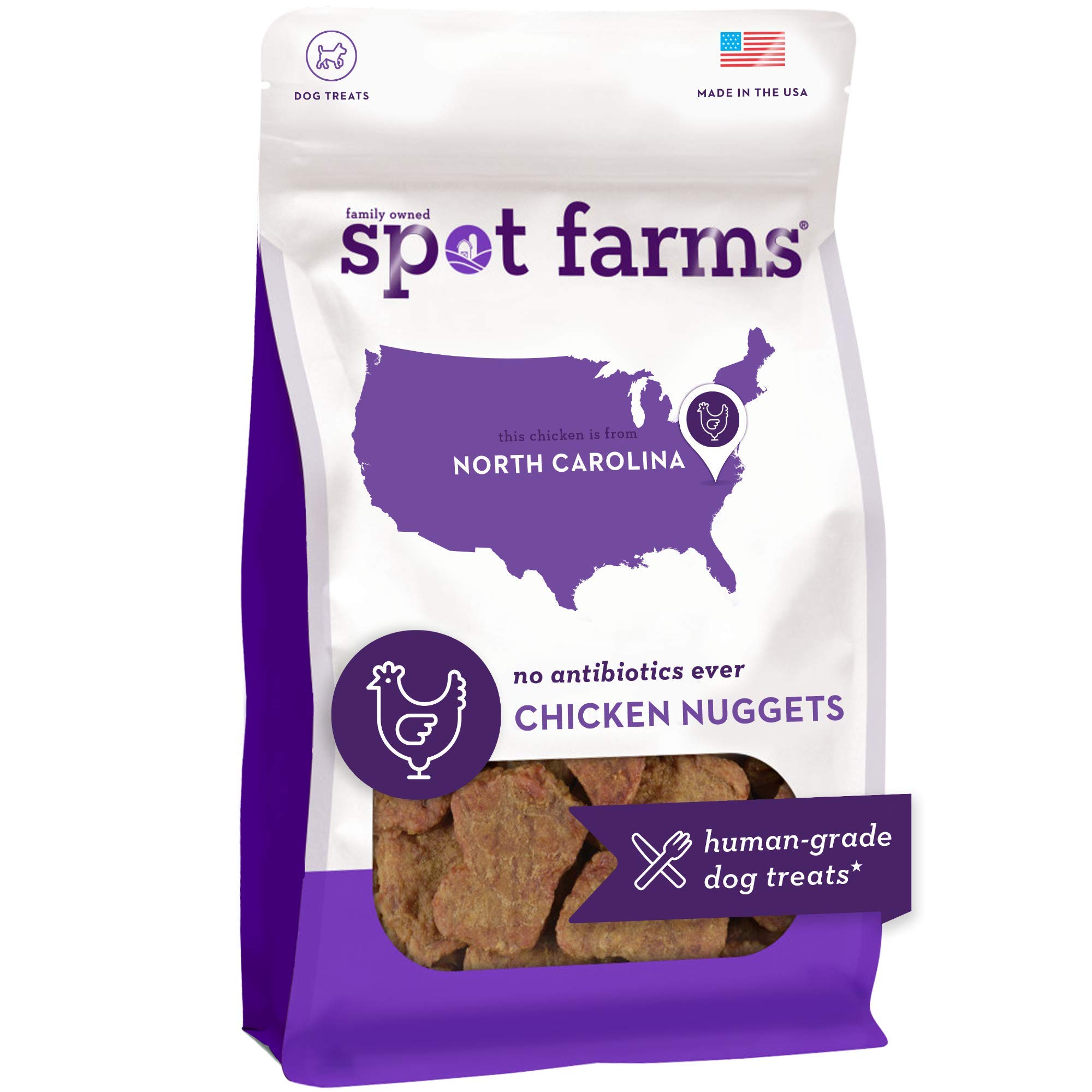 Spot FarmsChicken Nuggets Healthy All Natural Dog Treats Human Grade Grain Free 12 oz