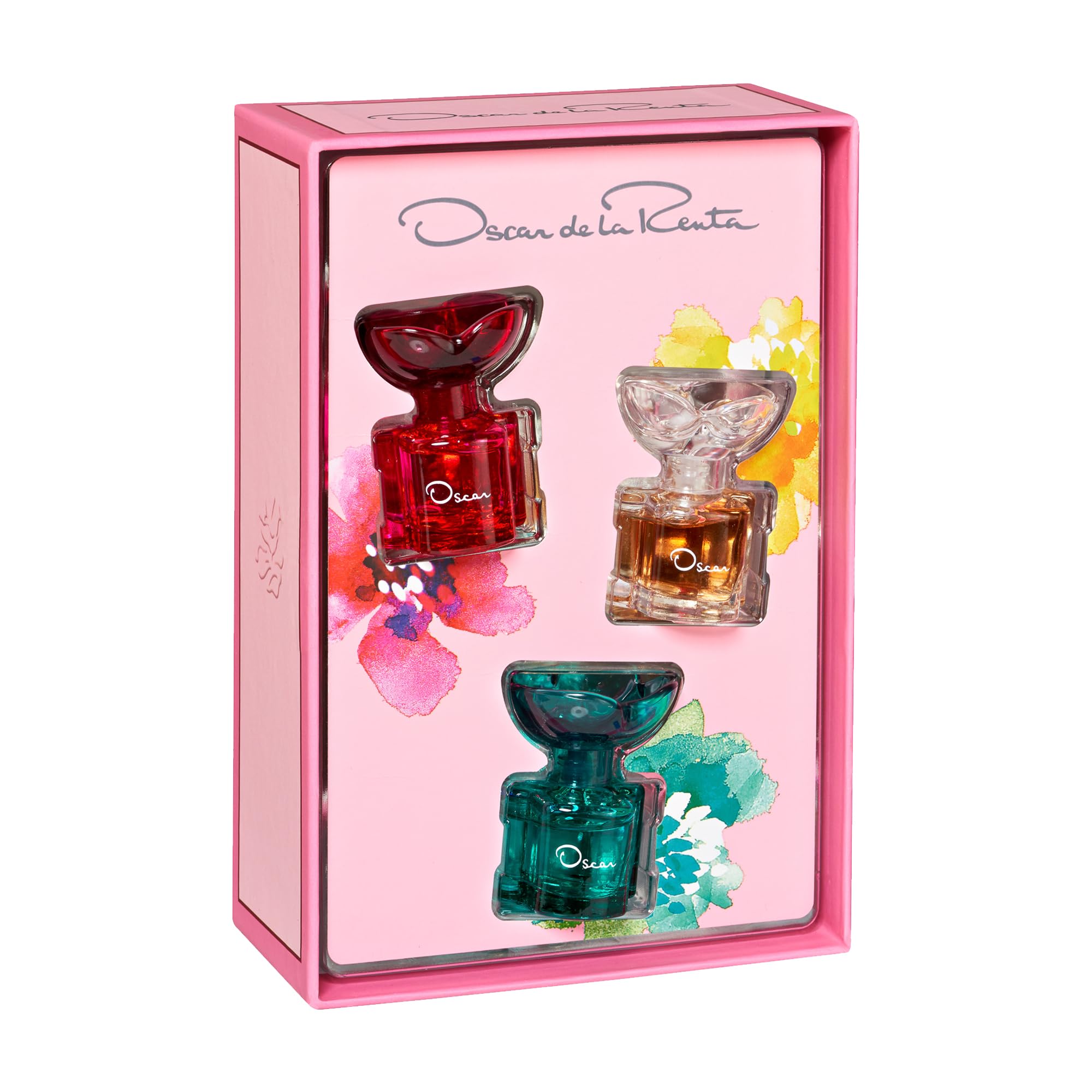 Oscar de la Renta Mini Perfume Spray Trio Gift Set for Women - Esprit D'Oscar 0.25 Fl. Oz., Oscar Collection Rose 0.25 Fl. Oz., & Oscar Collection Jasmine 0.25 Fl. Oz.