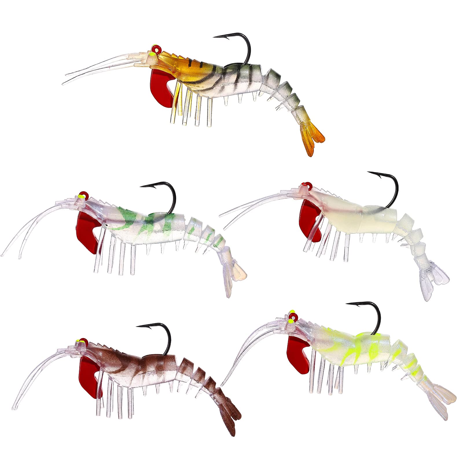 XINBADA Dark Sleeper Swimbaits Soft Lure 3/4 oz Pre-Rigged Soft Swimbaits with Ultra-Sharp BKK Hooks Fishing Soft Plastic Lures Fishing (11PCS)