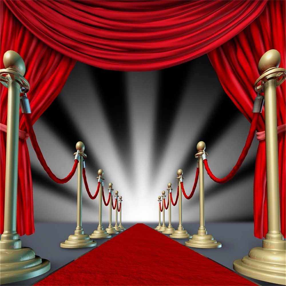 : AOFOTO 8x8ft Stage Fence Photography Background Red Carpet  Backdrop Event Abstract Velvet Curtain Award Ceremony Party Decoration  Celebration Activity Banner Photo Shoot Studio Props Vinyl Wallpaper : Home  & Kitchen