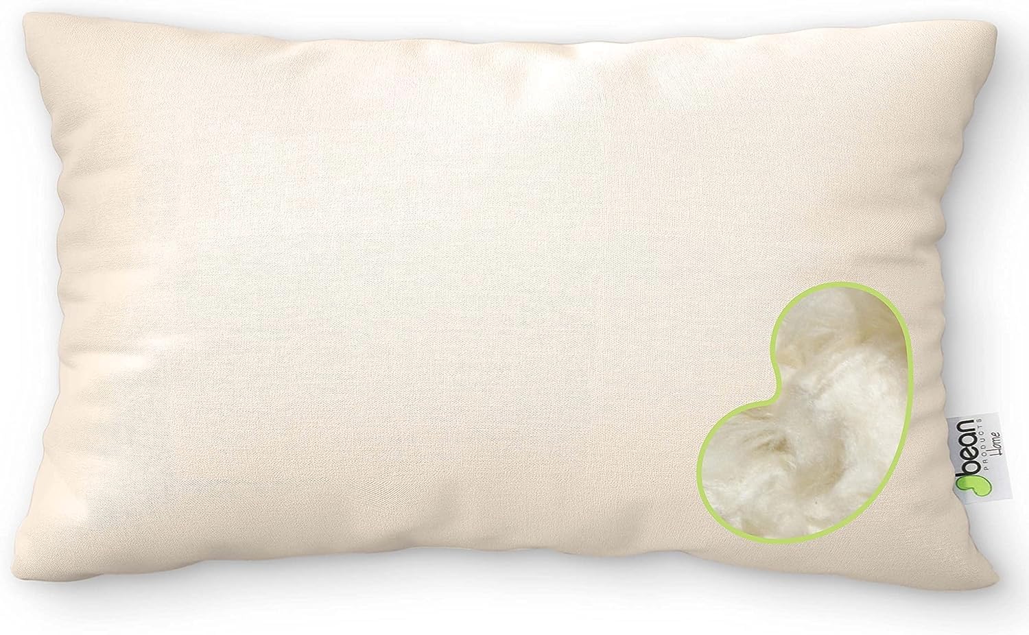 Bean ProductsTravel/Toddler Organic Kapok Pillow - 13" x 18" - Cotton Zippered Shell - Made in USA