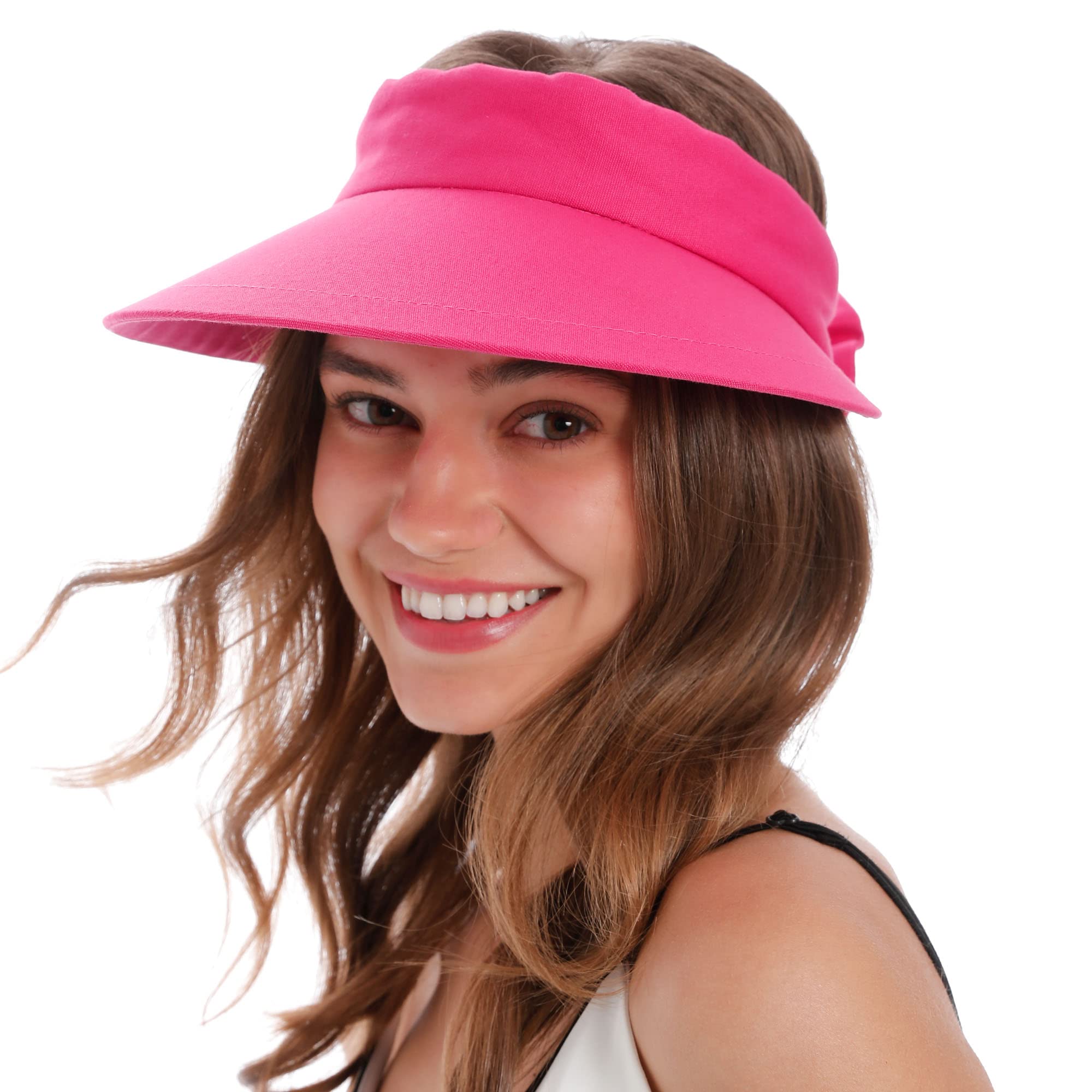 SimplicityWomen's UPF 50+ UV Protection Wide Brim Beach Sun Visor Hat