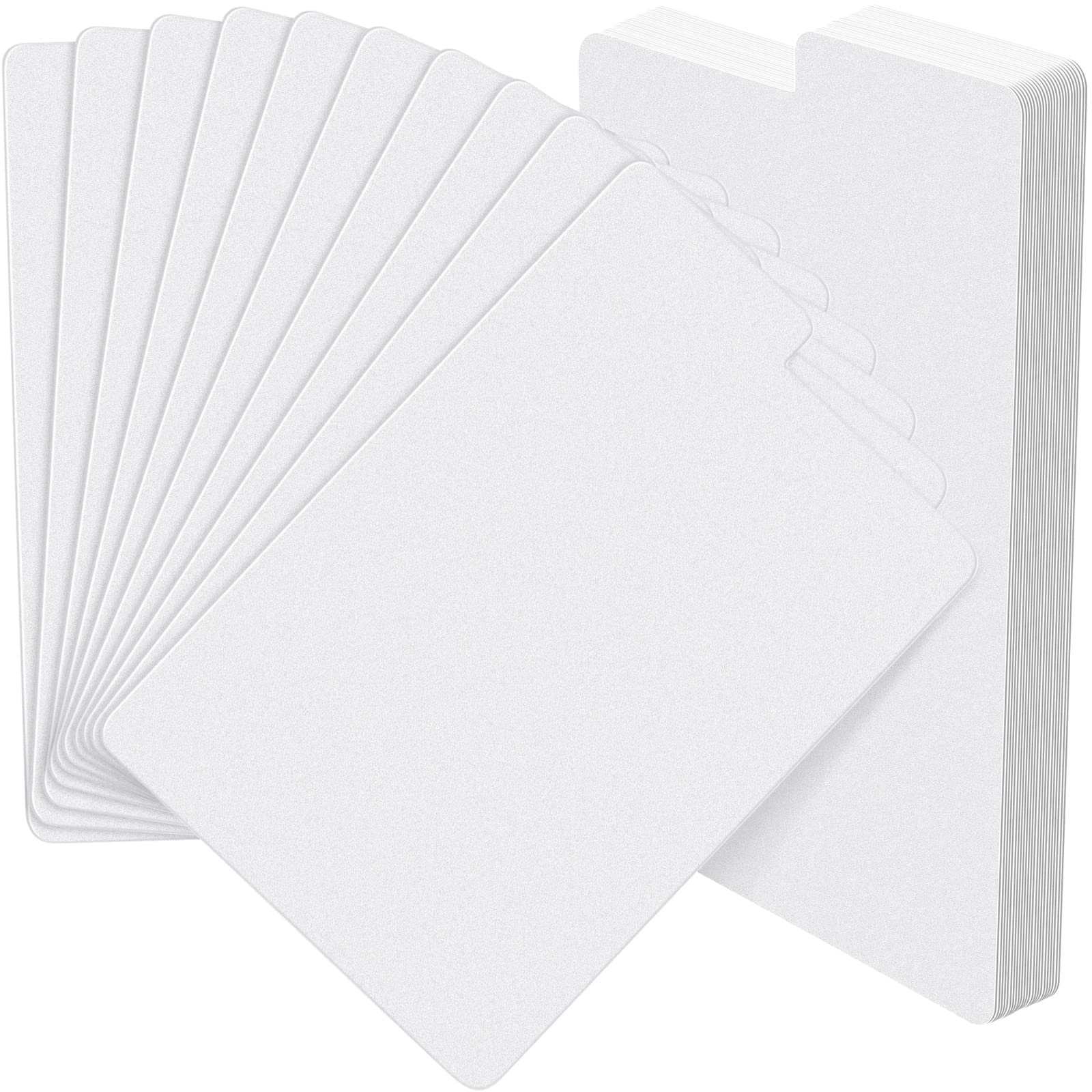 Comic Book Dividers White Frosted Card Separator Plastic Comic Book Dividers for Comic Book Storage Boxes, 11.22 x 7.24 Inche (50 Pieces)