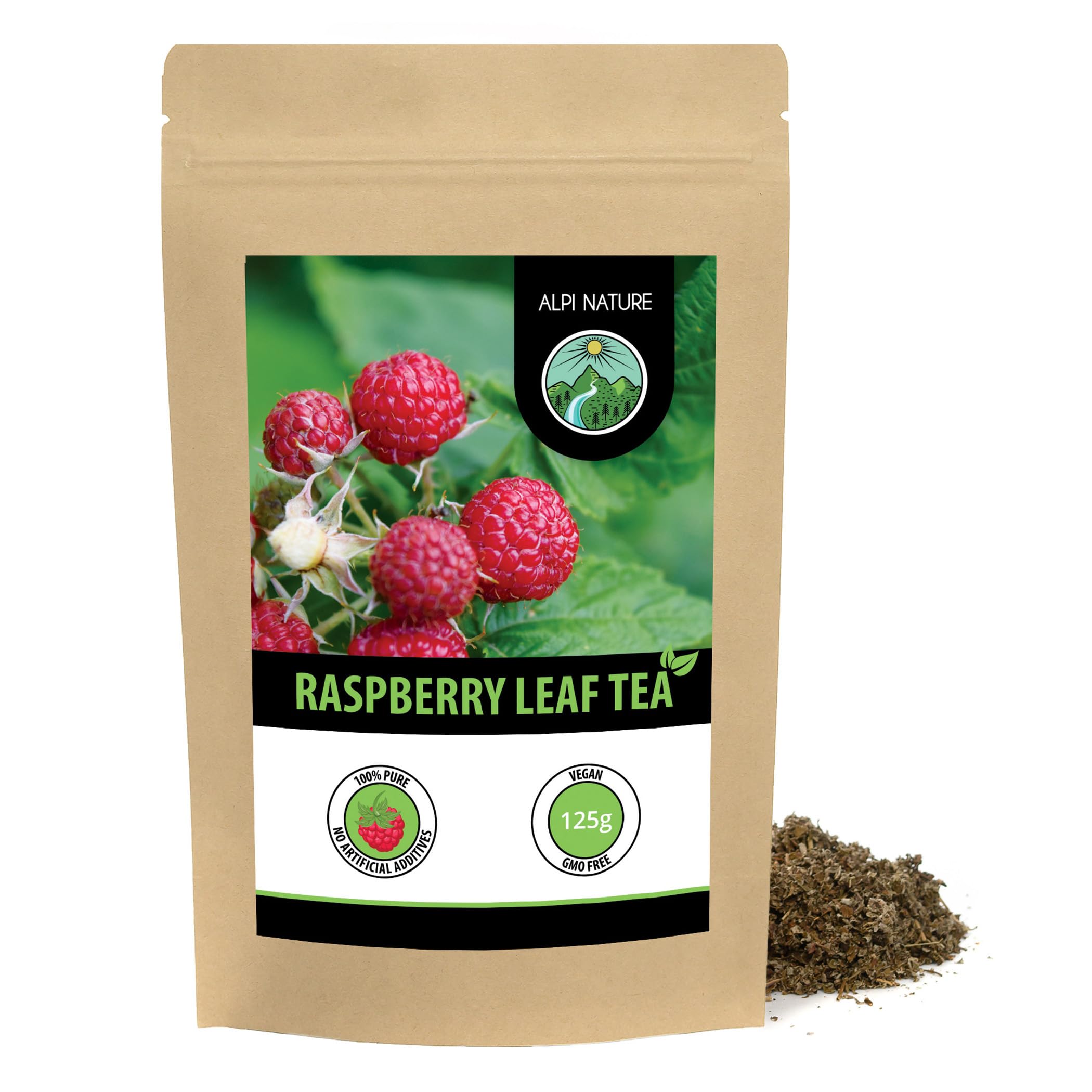 Raspberry Leaf Infusion (125g, 4.4 oz), Raspberry Leaf Tea, Cut Raspberry Leaves, Gently Dried, 100% Pure and Natural, Herbal Tea, Raspberry Leaves Tea