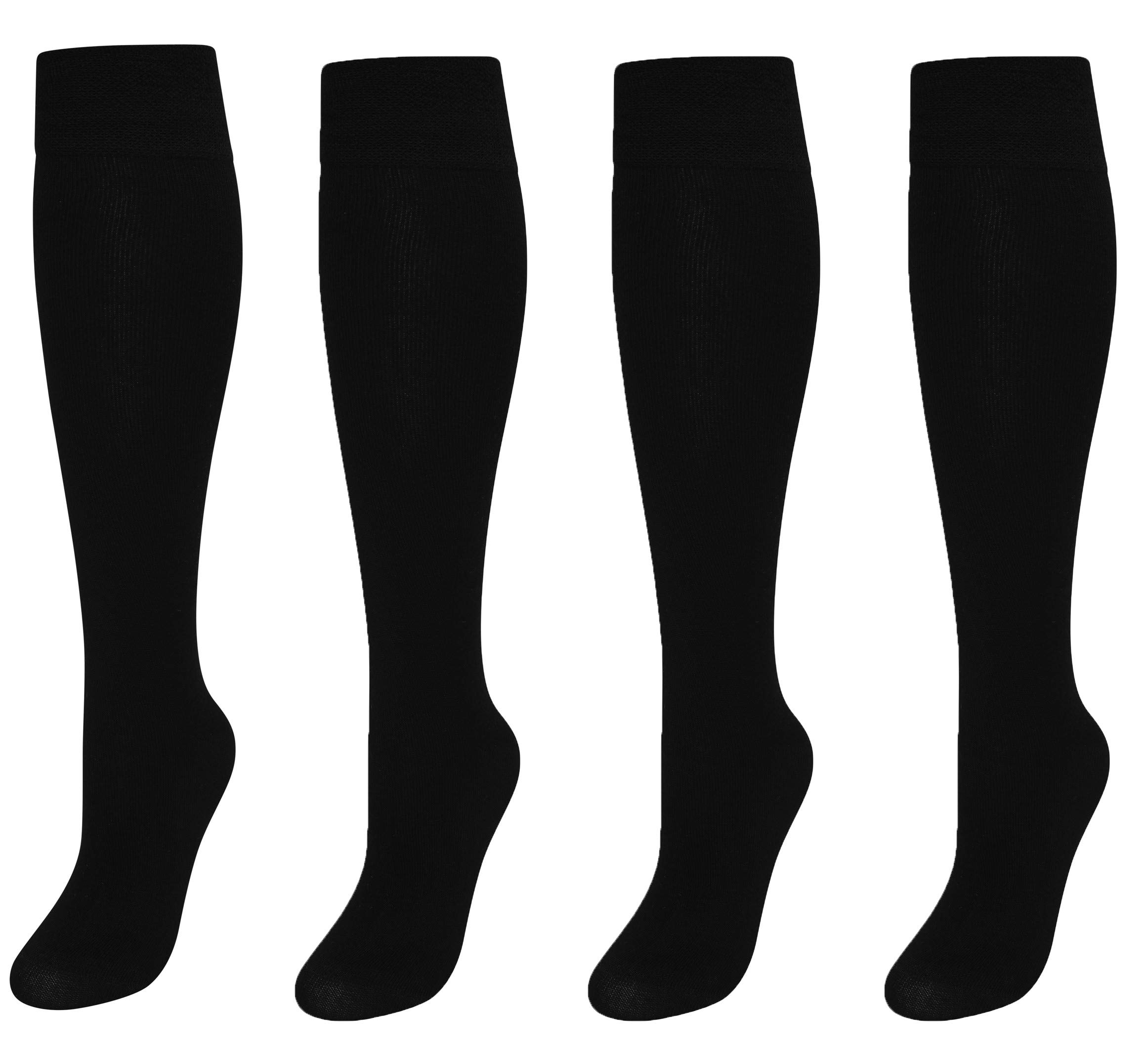 Sockstack4 Pairs of Knee High Bamboo Socks, Women's Children's Soft Touch Long School Socks By SockStack®