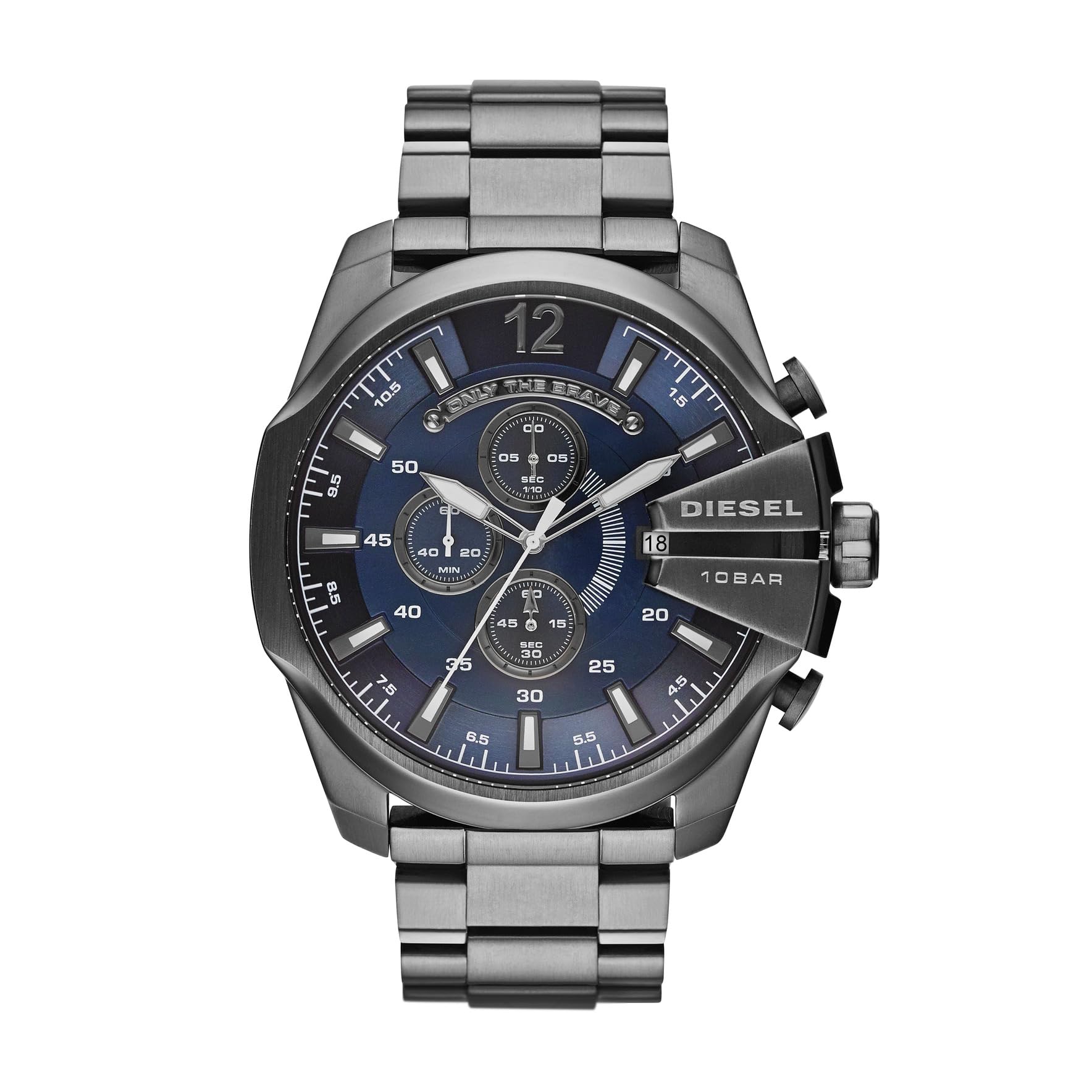 Diesel Mega Chief Stainless Steel Men's Watch with Analog or Digital Movement