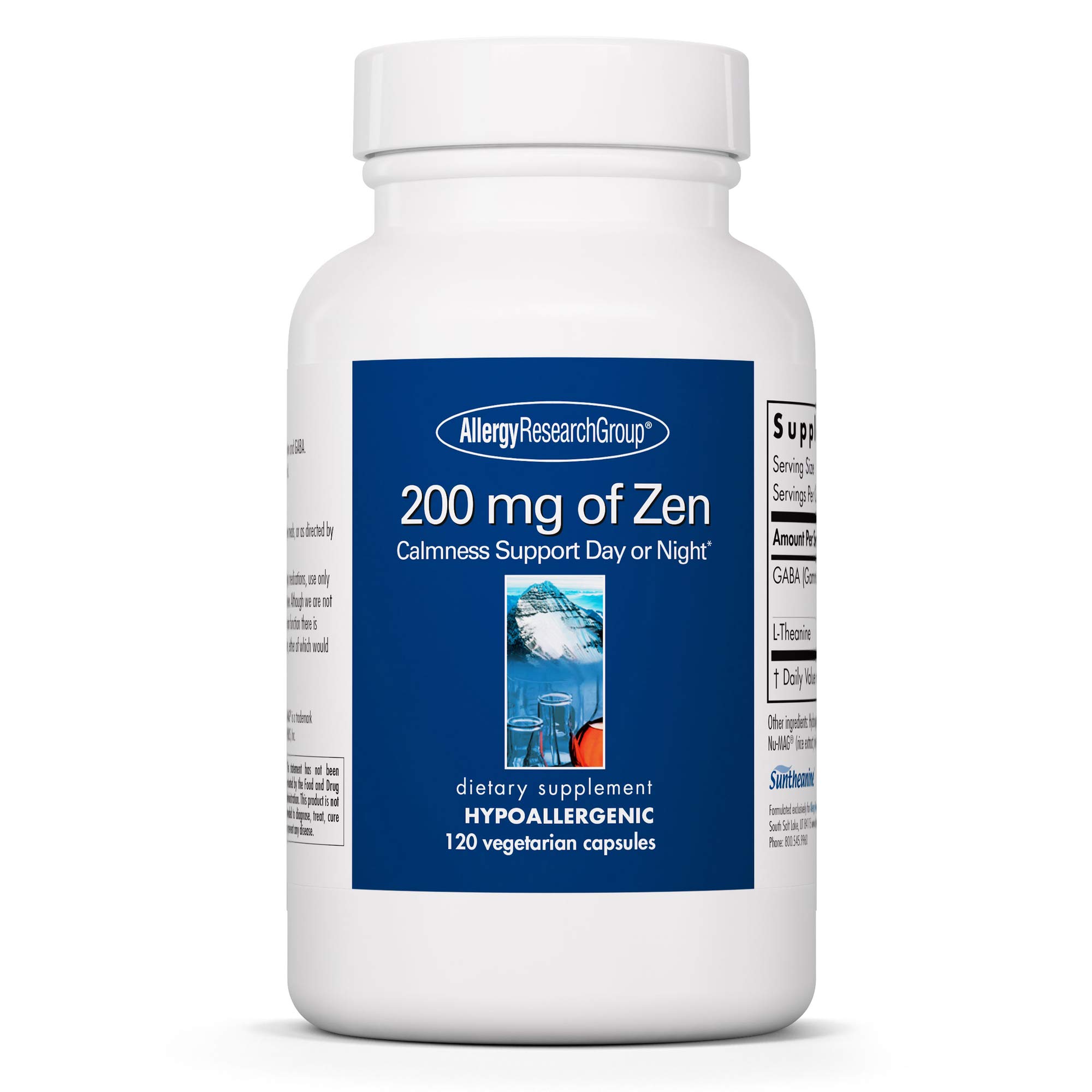 Allergy Research Group200 mg of Zen - Stress Relief and Sleep Support - 120 Vegetarian Capsules