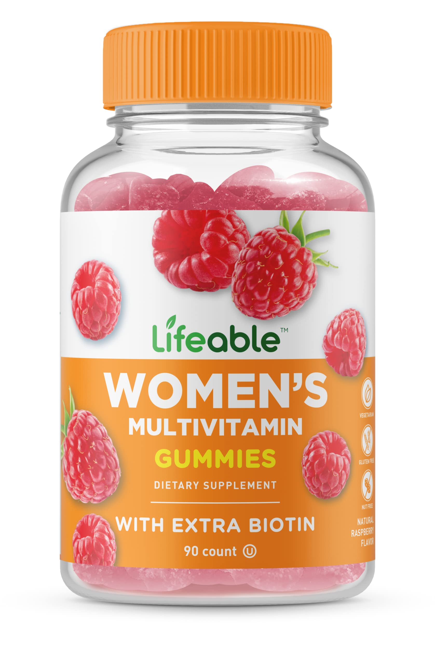 LifeableWomens Multivitamin Gummy | with Vitamin A, C, D, E, Niacin, B6, Folate, B12, Biotin, Pantothenic Acid, Iodine, Zinc | Great Tasting Multivitamin for Women Gummies | 90 Gummies