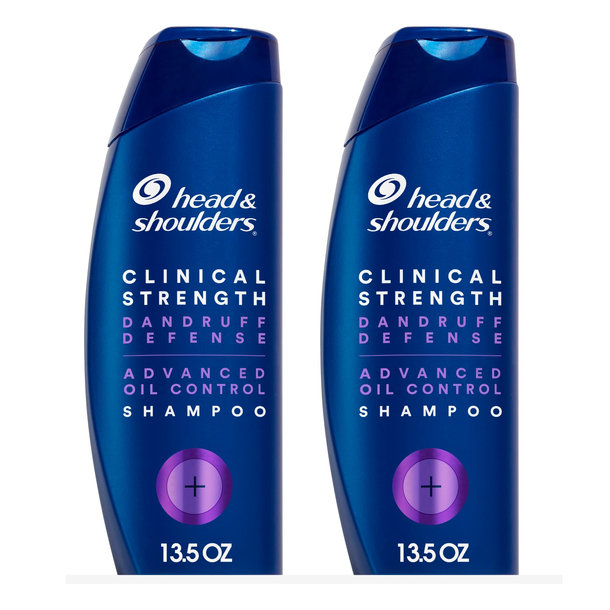 Head & Shoulders Clinical Dandruff Shampoo Twin Pack, Prescription Strength, Oil & Flake Control, Seborrheic Dermatitis Relief, Citrus, 13.5 Fl Oz Each (Set of 2)