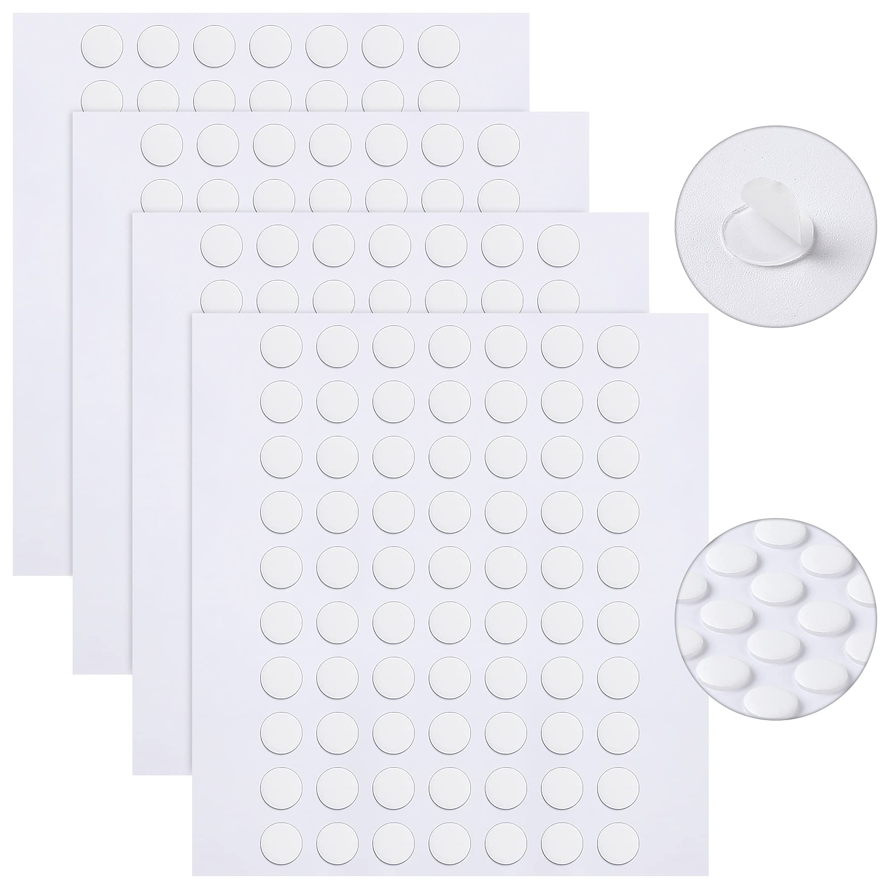 280 Pieces Double Sided Sticky Dots Stickers, Removable Round Pulp, Clear Sticky Sticky Mass, Leave No Traces, Super Sticky Mass, Waterproof Small Stickers for Festival Decoration (6mm)