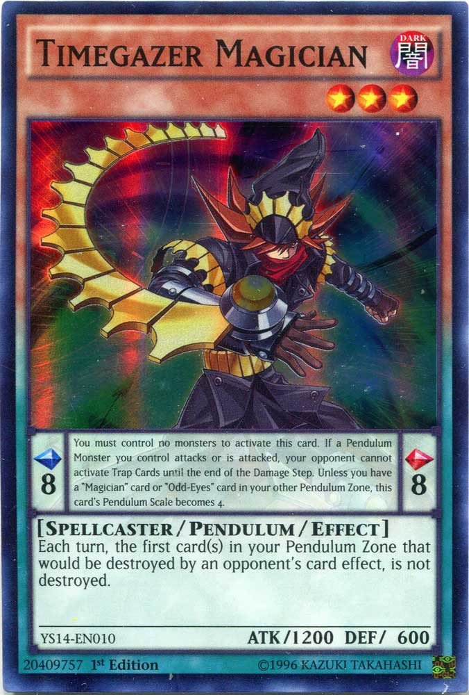 Yu-Gi-Oh! - Timegazer Magician (YS14-EN010) - Super Starter - Space-Time Showdown - 1st Edition - Super Rare