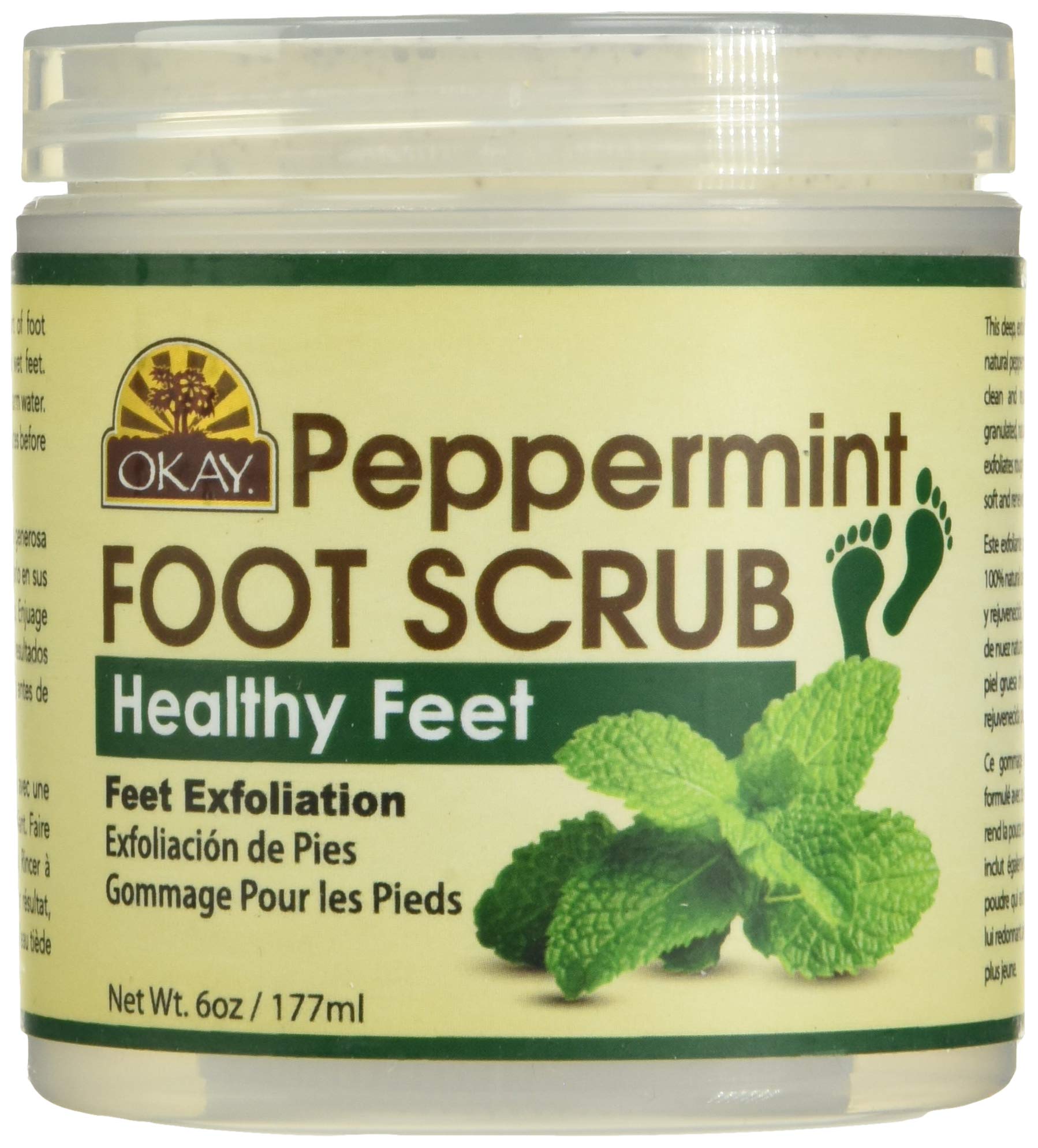 OKAY Peppermint Foot Scrub 6oz / 177ml