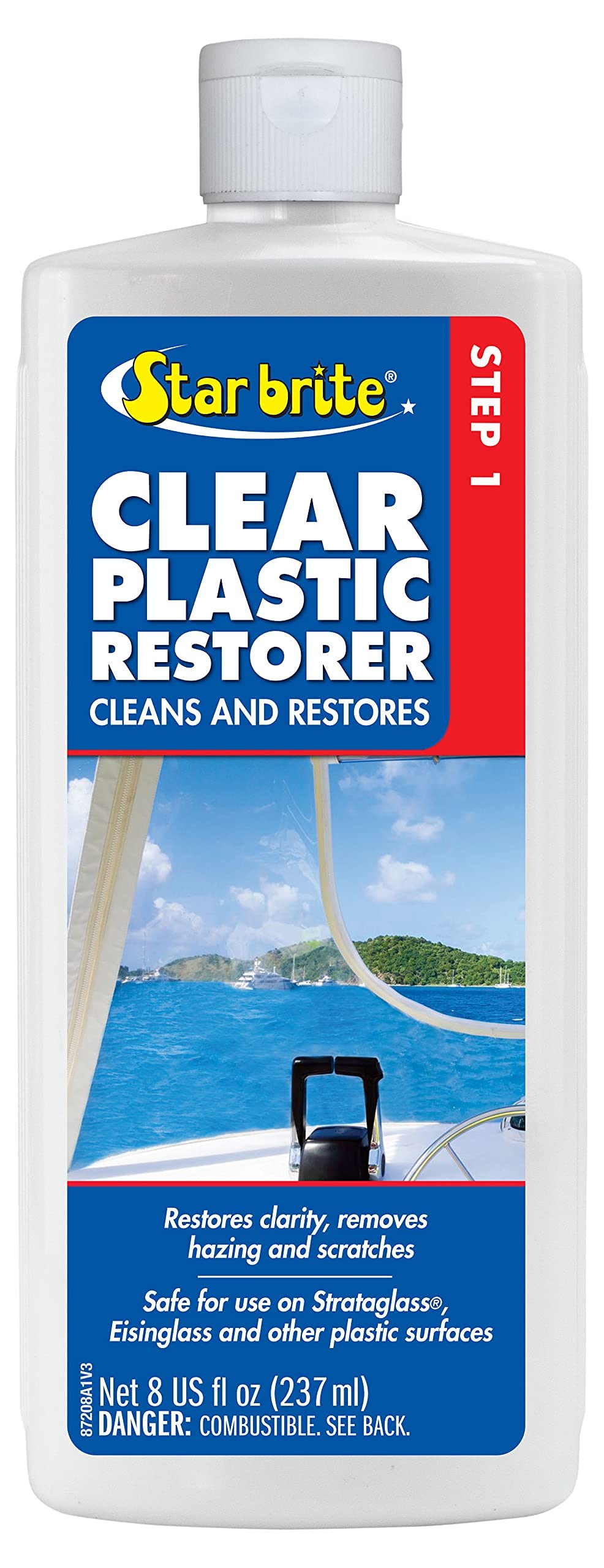 Star Brite Clear Plastic Restorer STEP1 8.5 fl oz (237 ml), 087208