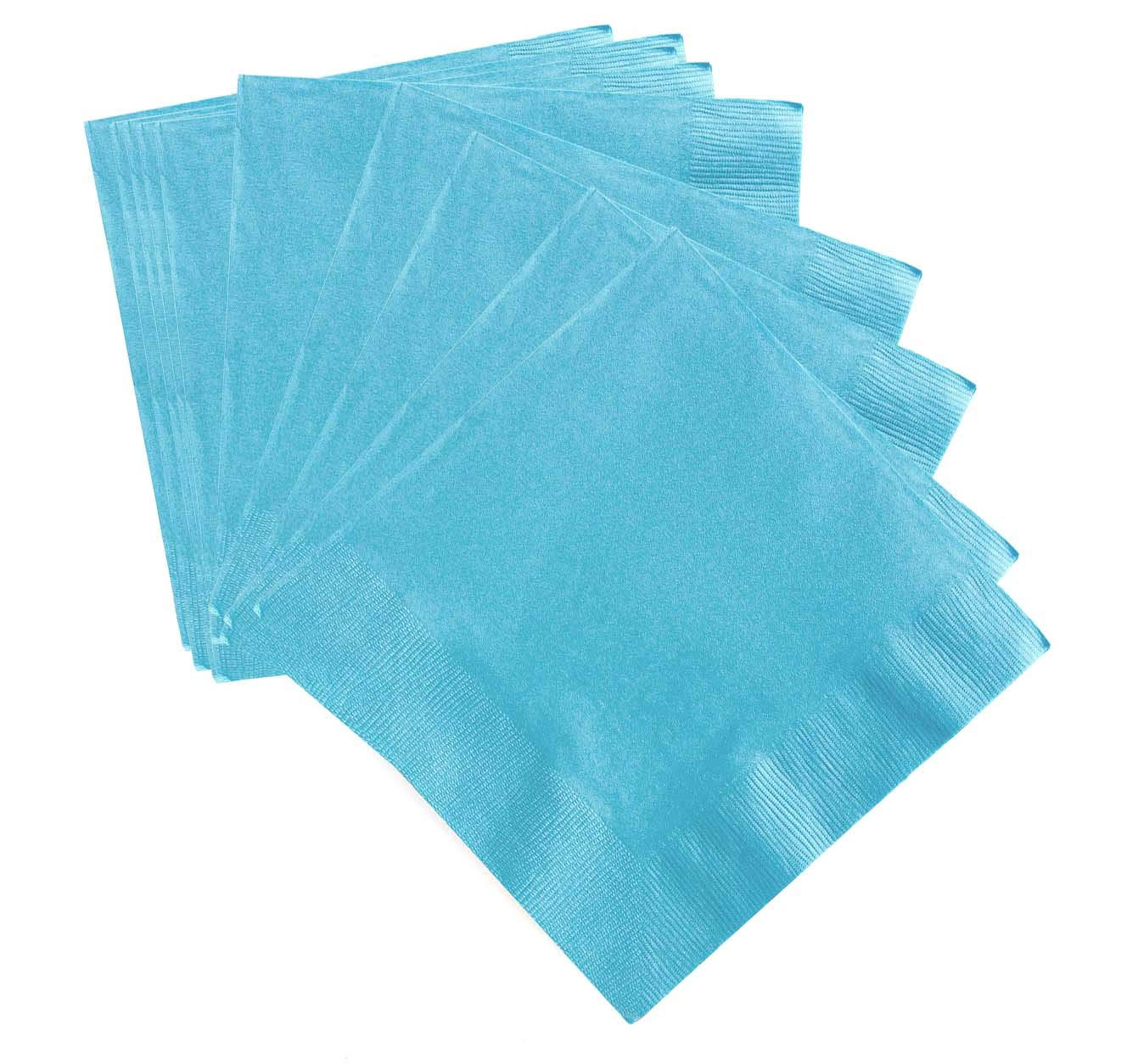 PARTY TIME - Napkins Set of 12 Pieces Table Paper Napkins - Soft Dinner Napkin for Weddings, Parties, Restaurant, Events etc. (Light Blue)