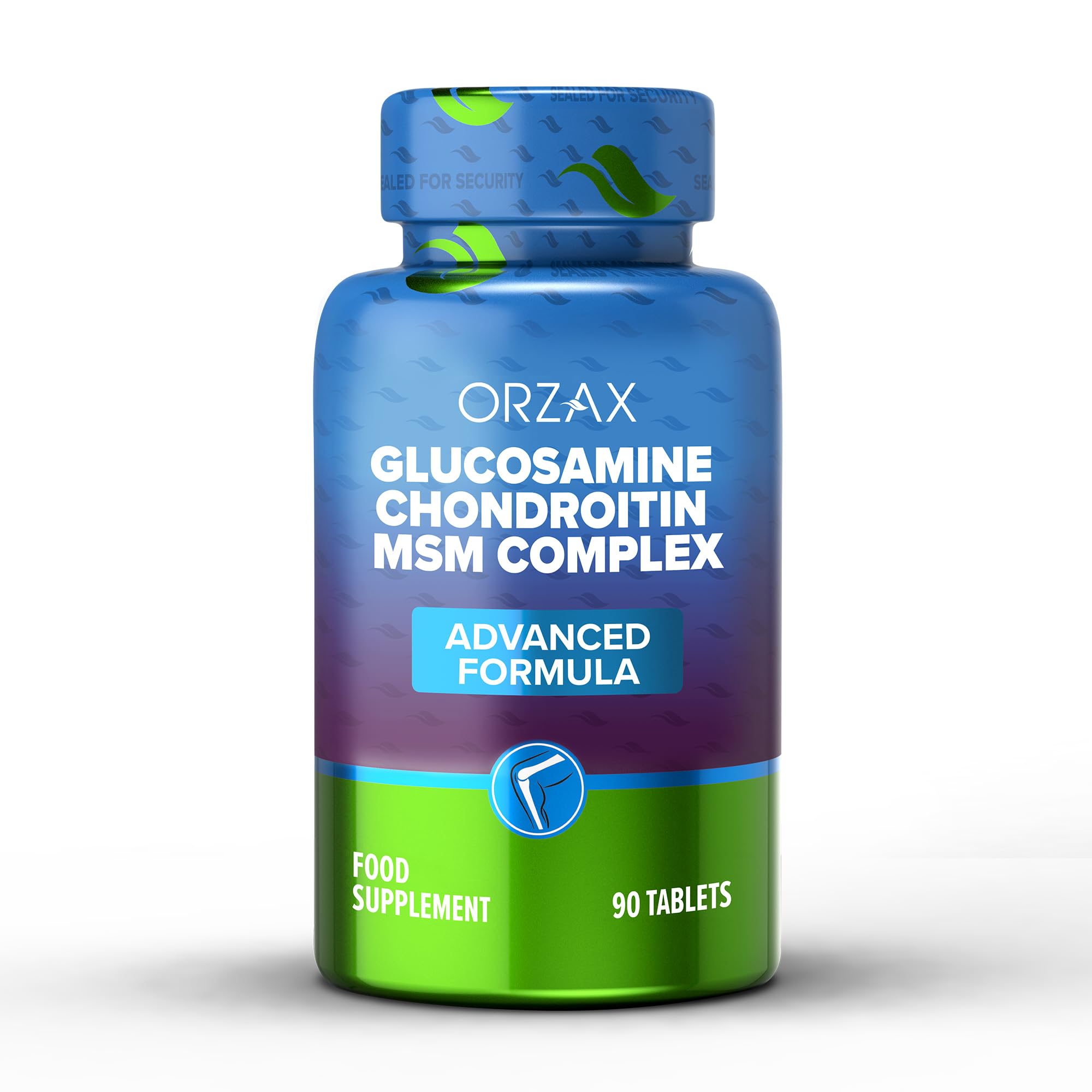 Glucosamine Chondroitin MSM Complex, 90 Tablets, High Strength, with Collagen, Boswellia & Bromelain,Turmeric,Joint Supports