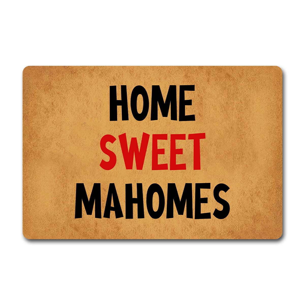 Funny Welcome Door mat Funny Home Decor Doormat Anti-Slip Welcome Mats Home Sweet Home Mahomes Rug (23.7 in X 15.6 in) Fabric Top With a Anti-Slip Rubber Back For The Entrance Way Indoor Door mat