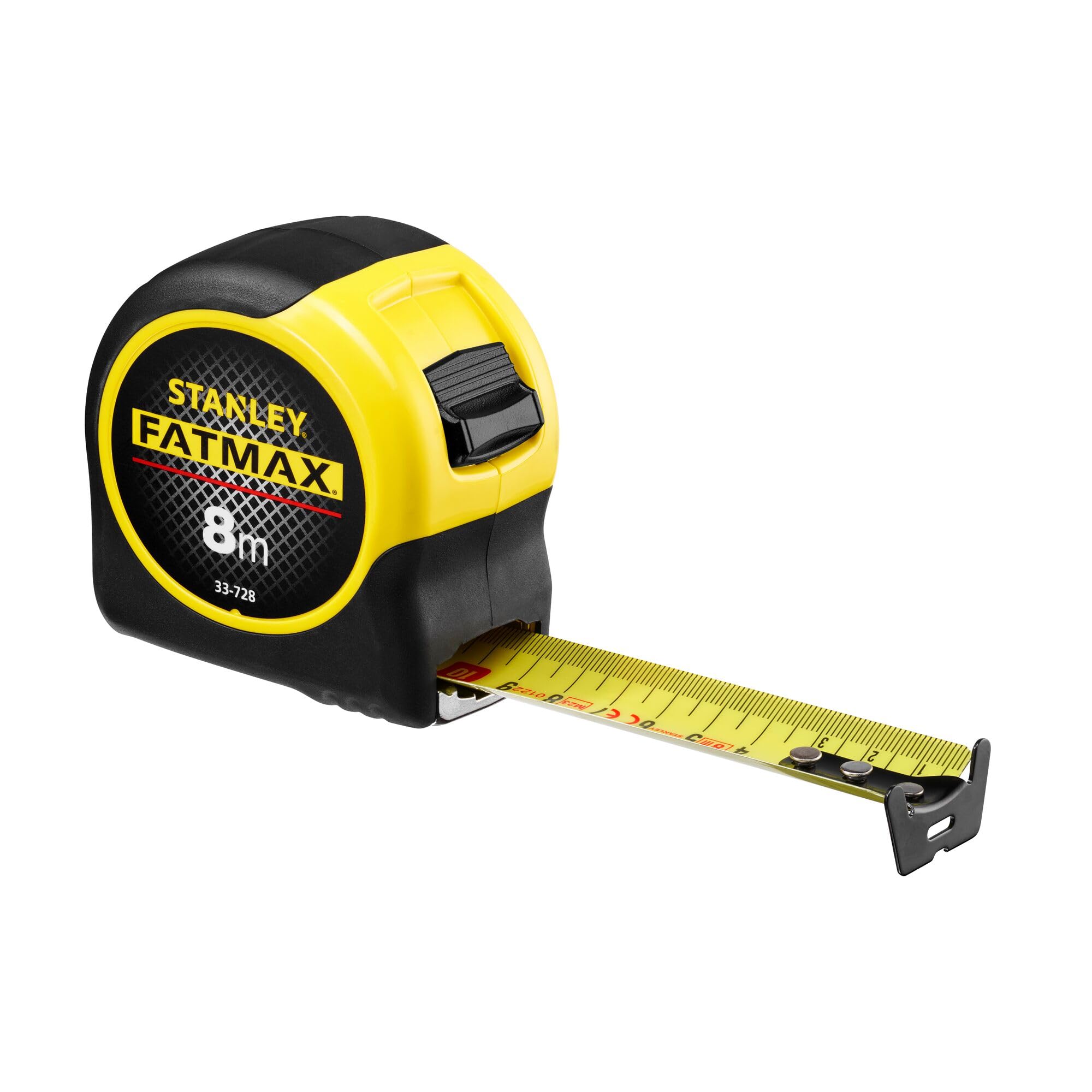 STANLEY FATMAX Tape Measure Blade Armor 8 M Metric Shock Resistant with Mylar Coating and Cushion Grip 0-33-728