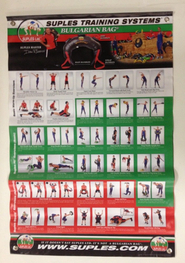 Bulgarian Bag Exercise Poster (Vinyl)