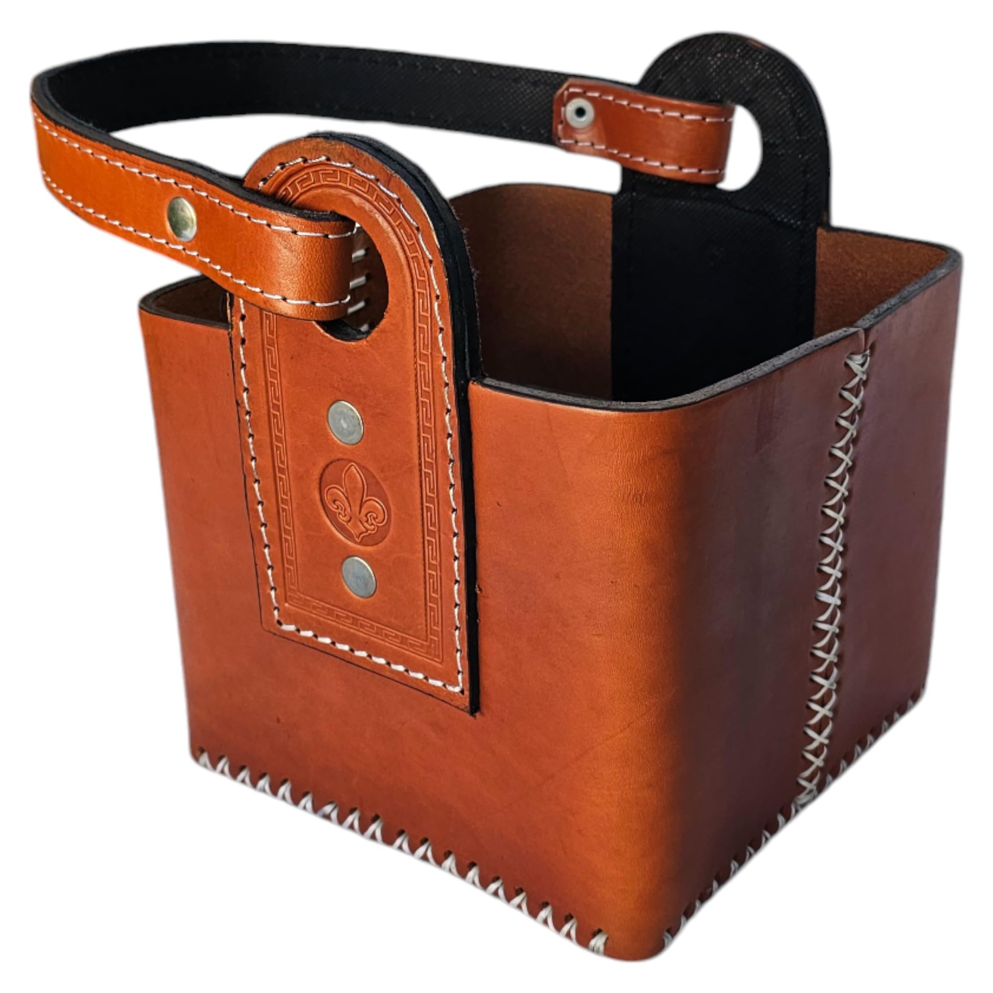 Matera Leather Basket - Bag for Mate - Mate - Thermos - Yerba - Balibetov - Picnic