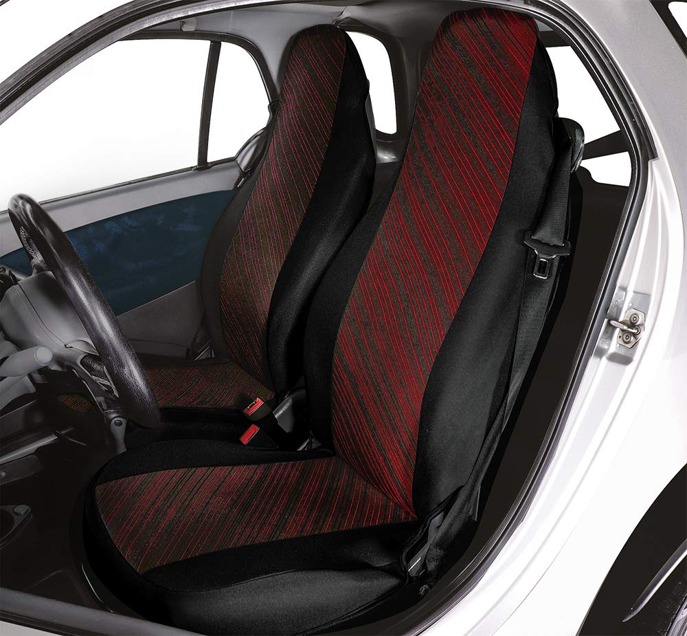 Cora 000129168 Custom Front Seat Covers Smart Fortwo, Diago Red