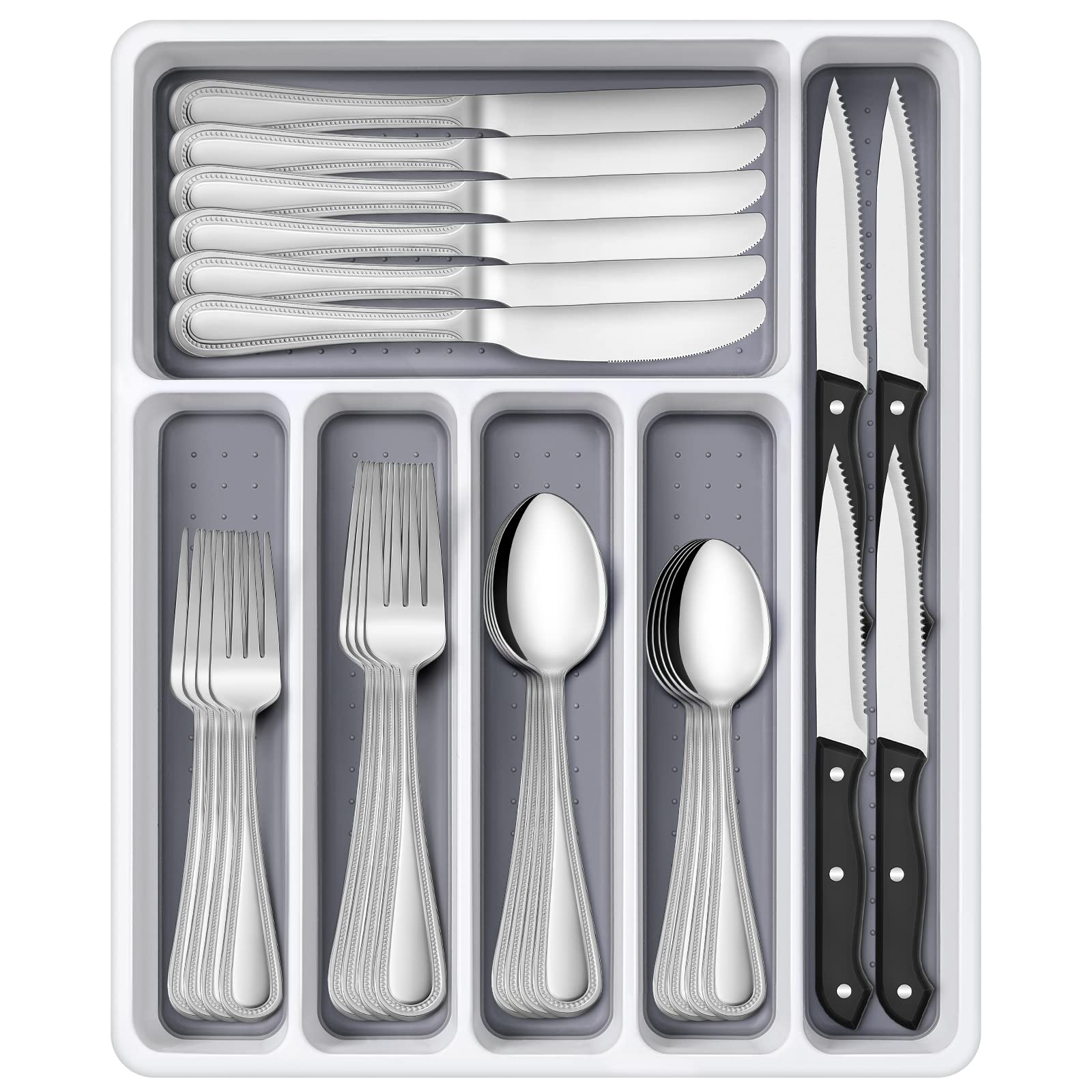 HIWARE49 Pcs Flatware Serving Sets