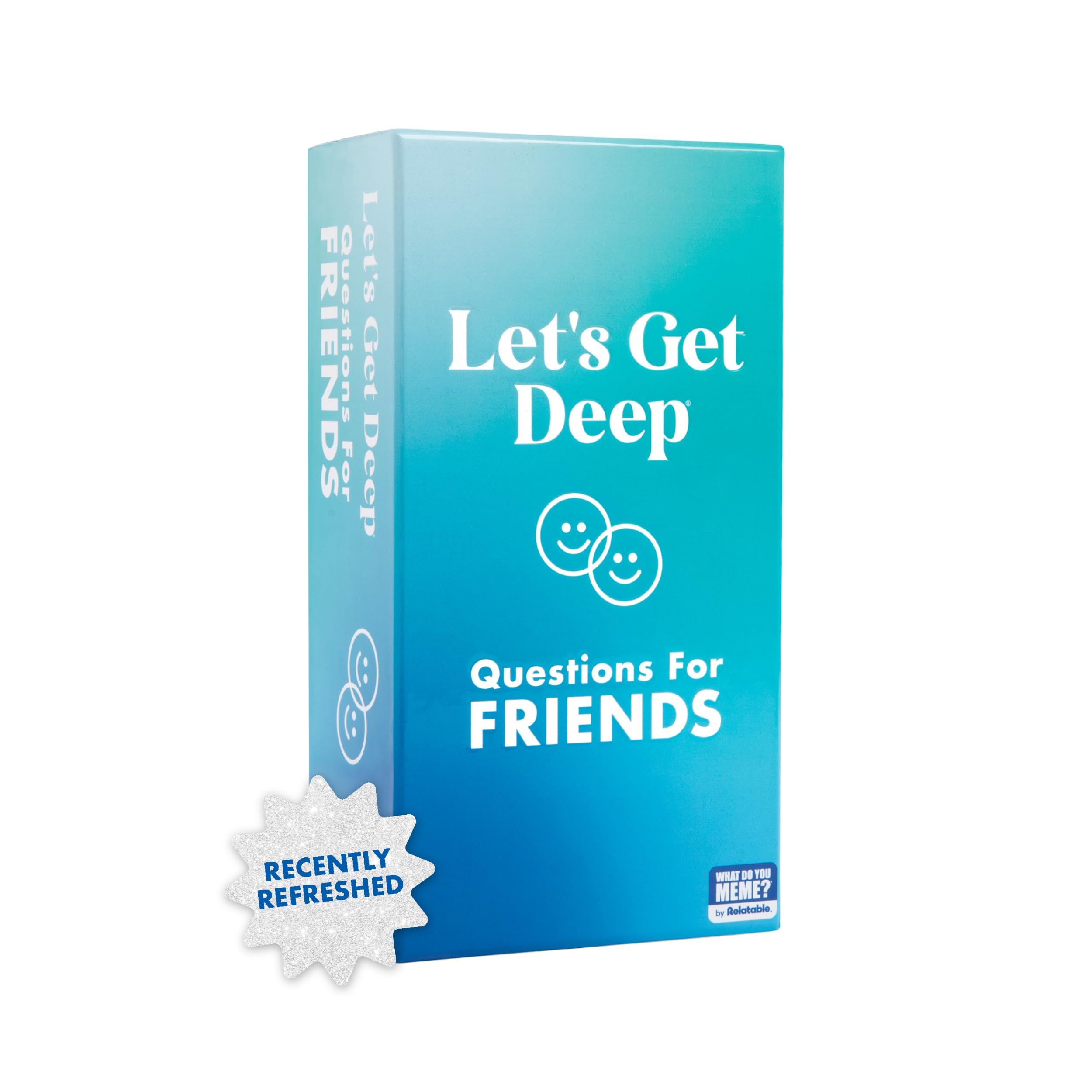 Let's Get Deep: Friends Edition by Relatable, Fun Group Card Game for Christmas Games, Perfect Friendsmas Christmas Party Games, Includes 400 Question Cards, Three Increasingly Personal Levels