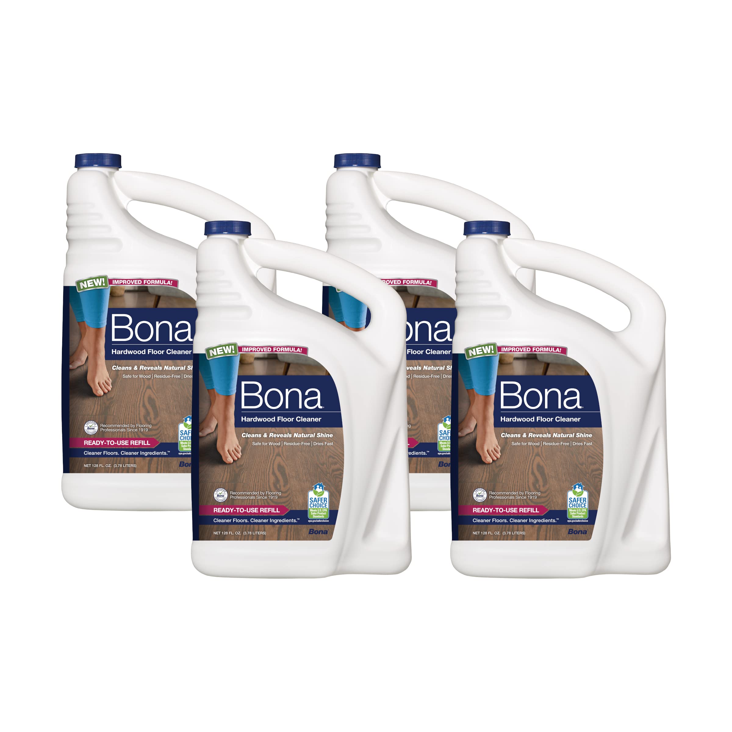 BonaHardwood Floor Cleaner Refill, 4 pack