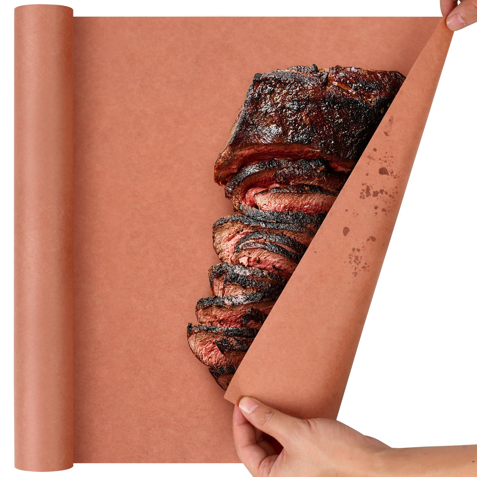 Romeda Pink Butcher Paper Roll, 15in x 433in Butcher Paper for Smoking Brisket, Peach Butcher Paper for Smoking Meat, BBQ