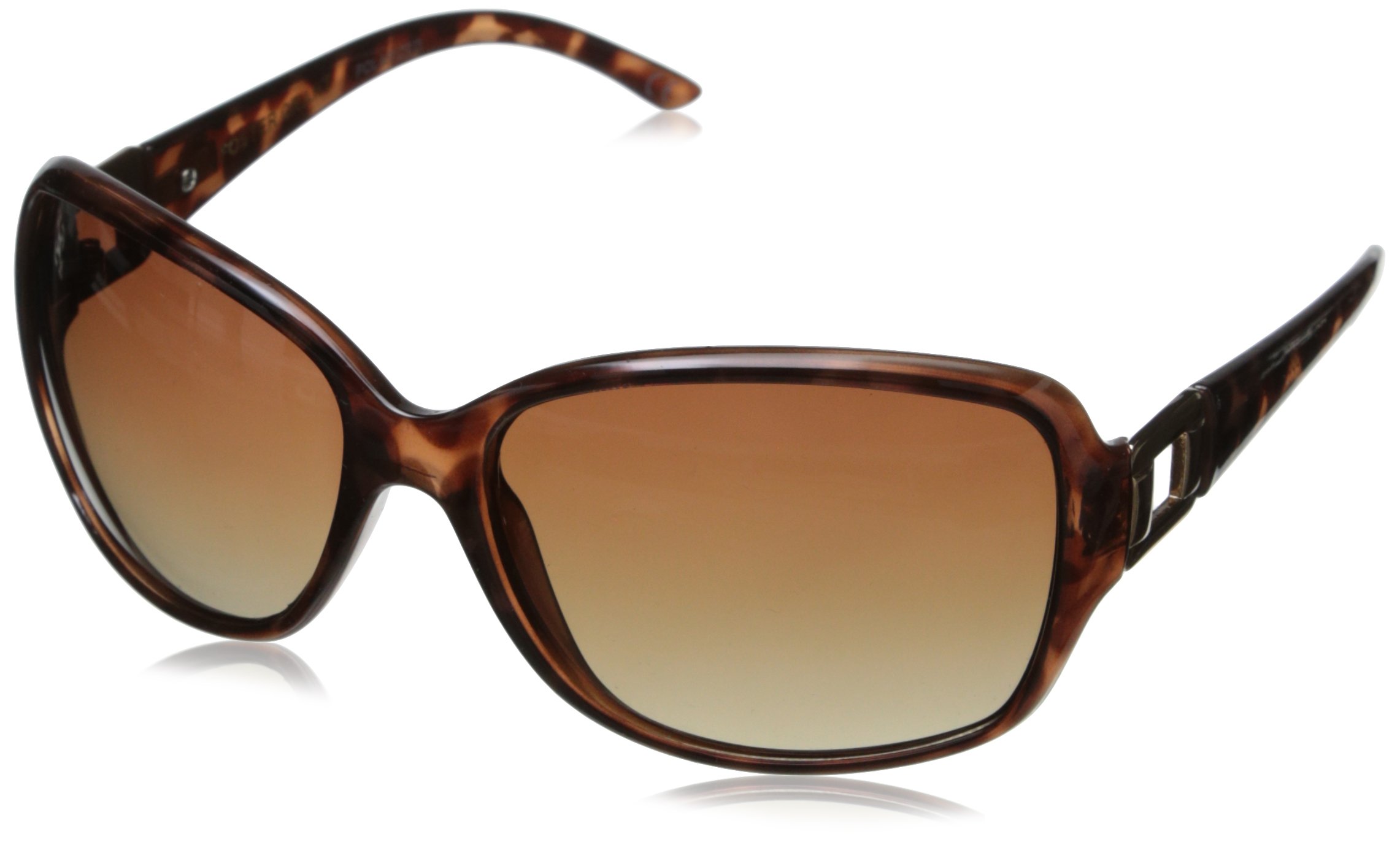 Foster Grant Women's Poppet Rectangular Sunglasses, Tortoise, 61.2 mm