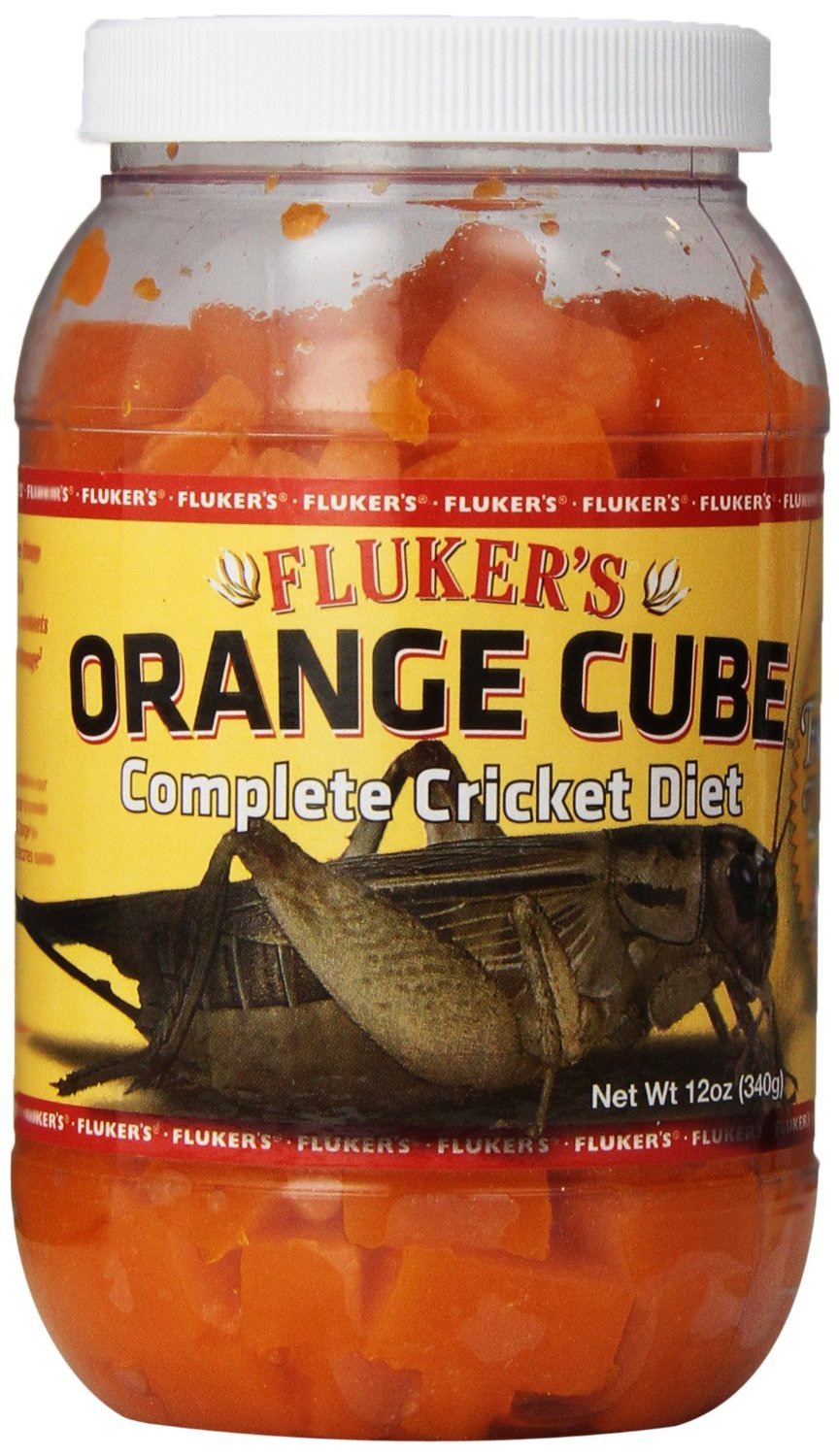 Fluker's Orange Cube Complete Cricket Diet, Gut Load Food for Feeder Insects and Live Crickets, Provides Vitamins, Minerals, and Hydration, 12 oz