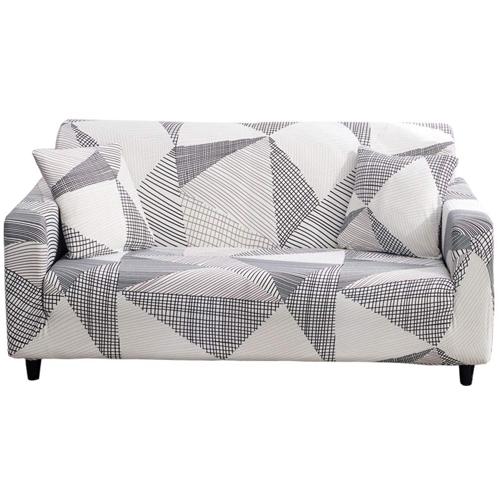 HOOBUYPrinted Sofa Cover Stretch Couch Covers Sofa Slipcovers for 2 Cushion Couch and Loveseat with Two Free Pillow Case 02#(2 Seater/Loveseat)