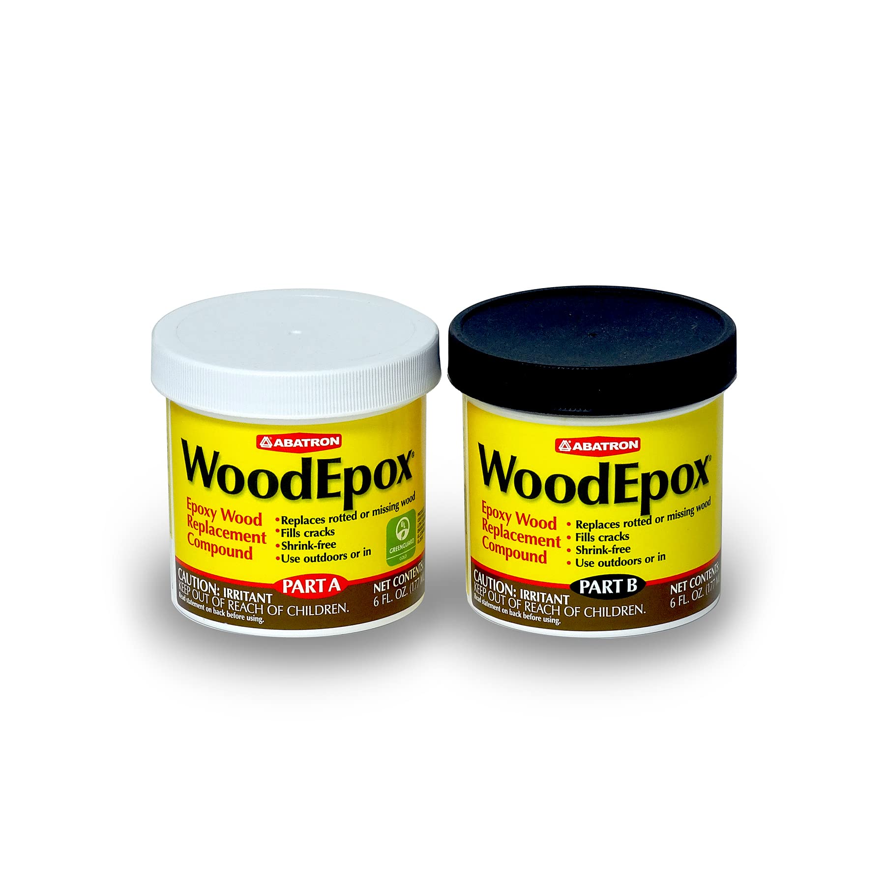 Abatron WoodEpox Epoxy Wood Replacement Compound, 12 oz Kit, Part A & B