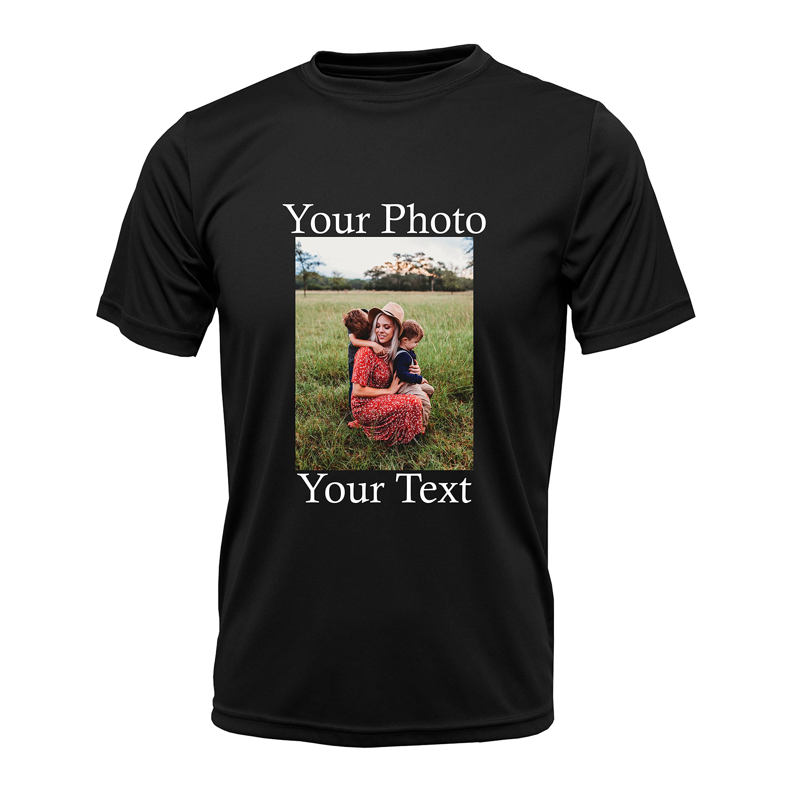 CustomPB TECH Personalised T-Shirt - Unisex Stag T-Shirt Hen - Customised Image/Picture/Photo/Text/Create Your Own Custom Personalised T-Shirt